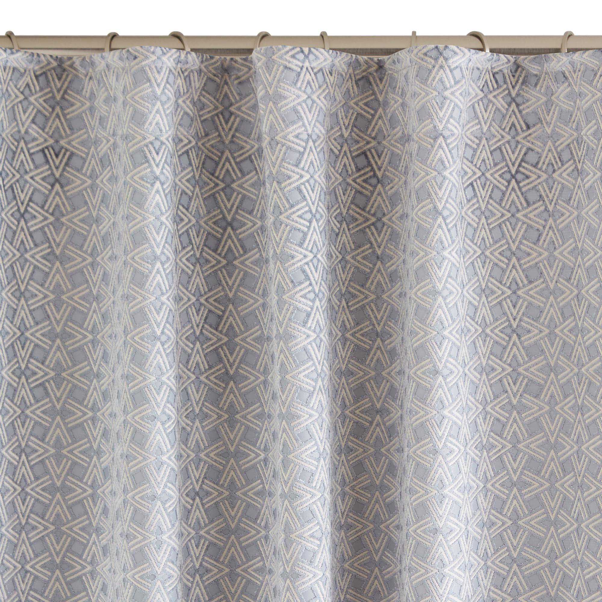 Rideau à galon fronceur OSCAR gris et blanc