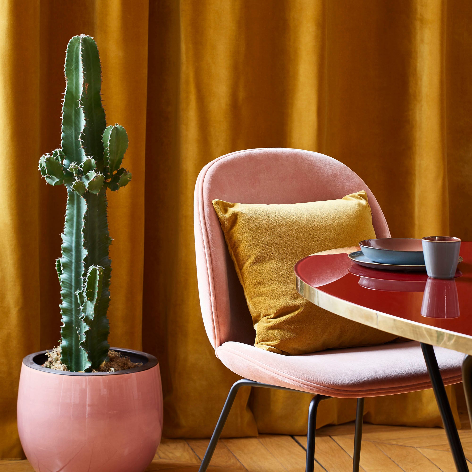 Rideau à oeillets DARIO ocre