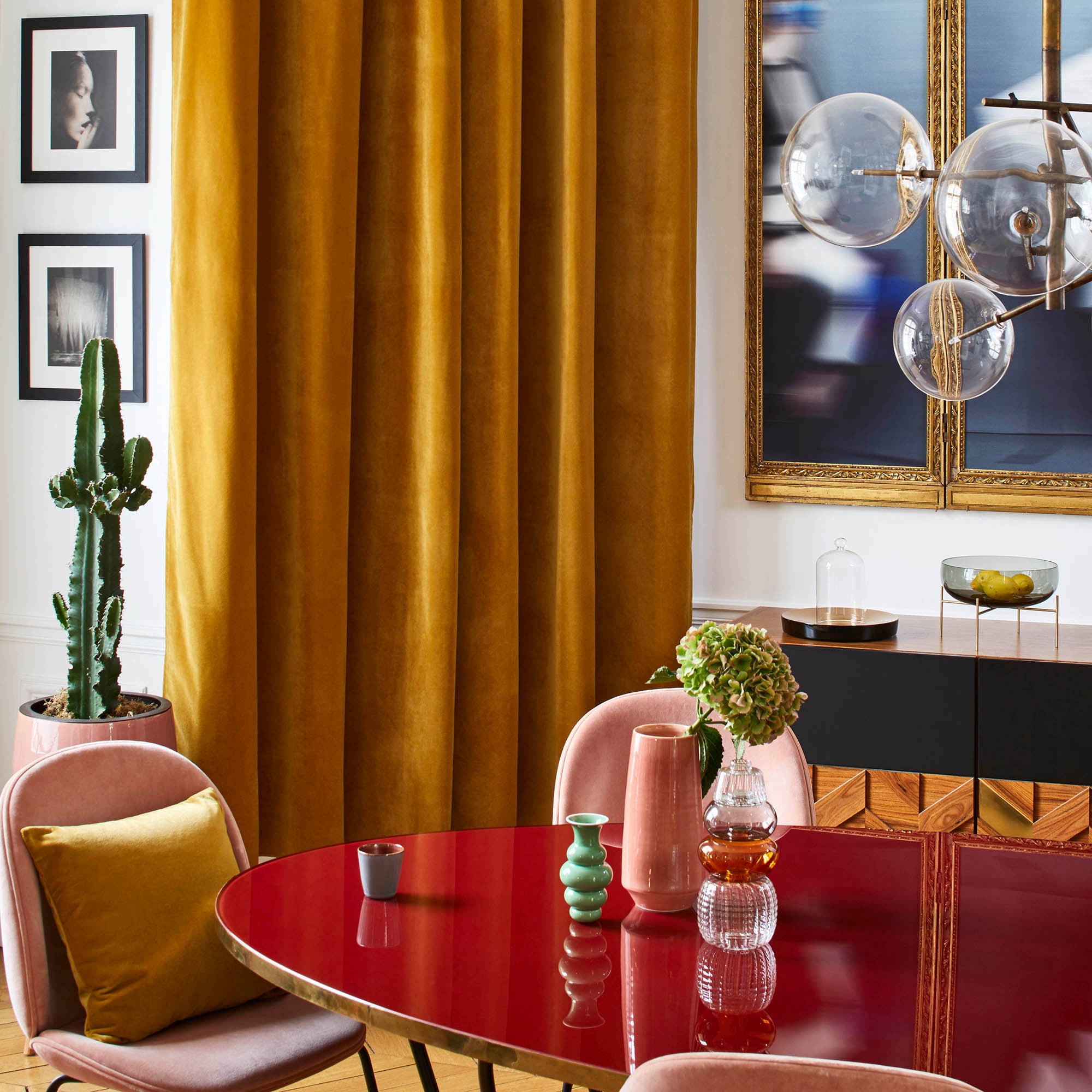 Rideau à oeillets DARIO ocre