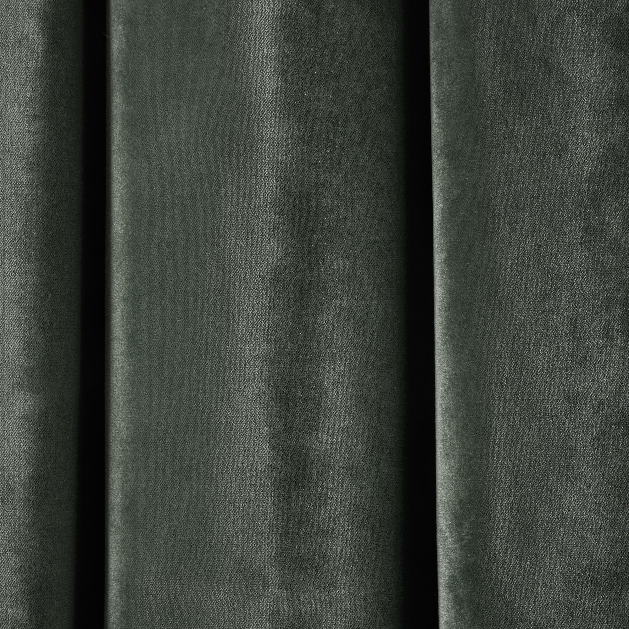 Rideau à oeillets noirs DARIO kaki grisé et bourdon noir