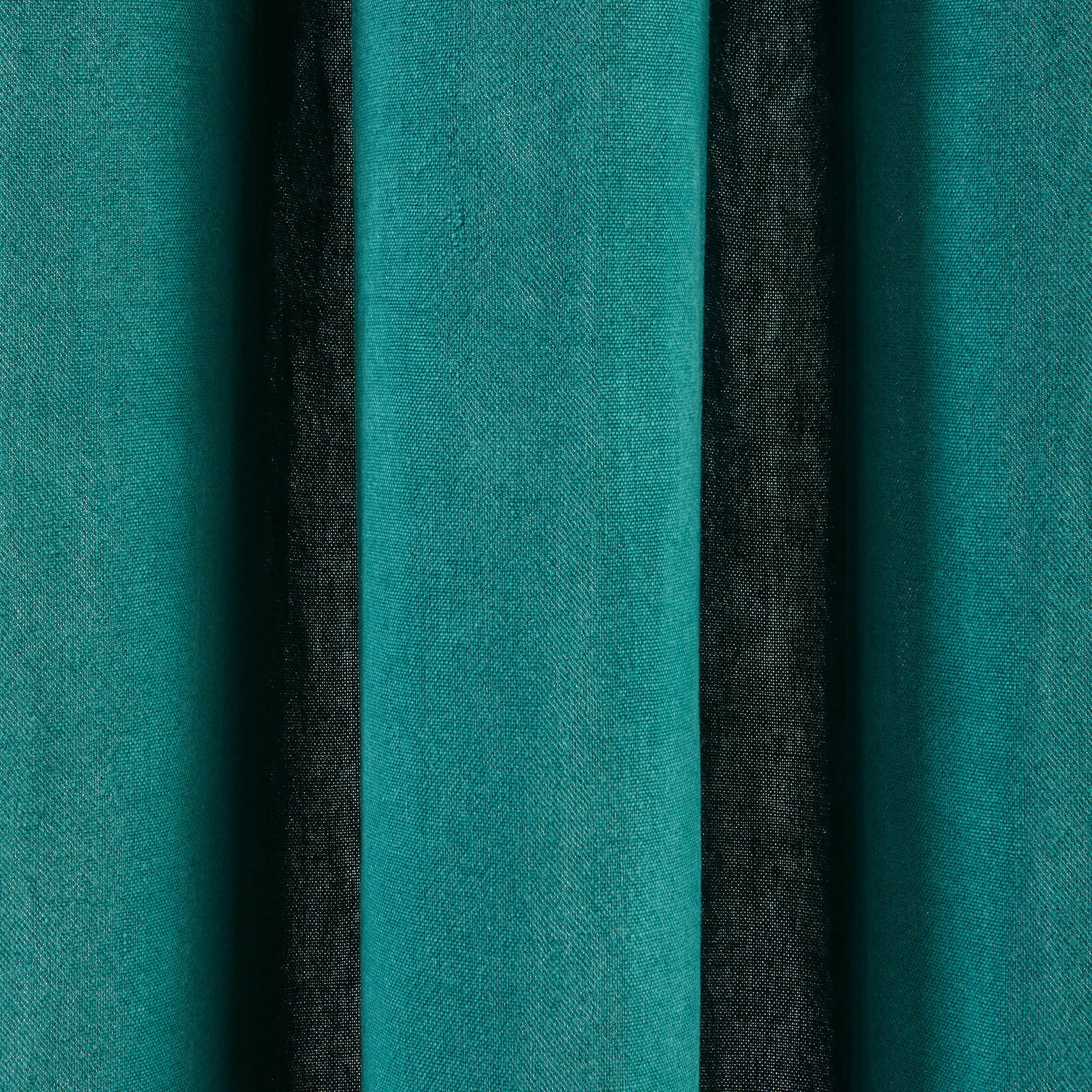 Rideau à oeillets noirs NINO lagon et feston noir