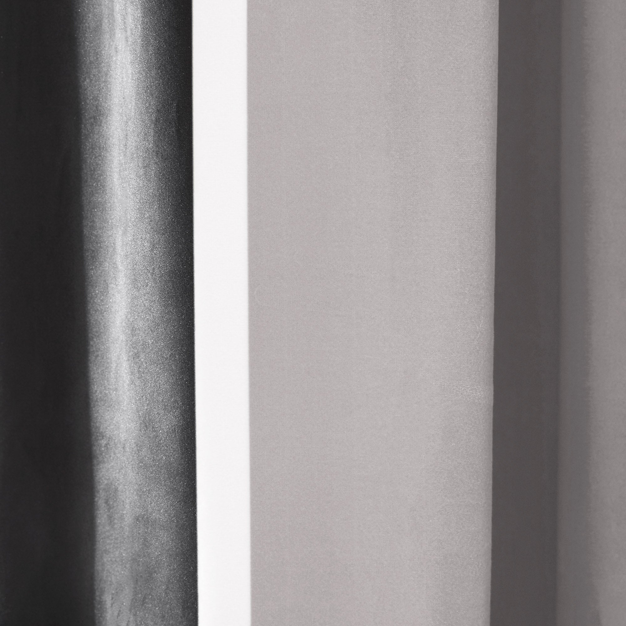 Rideau à oeillets noirs VASCO cendré