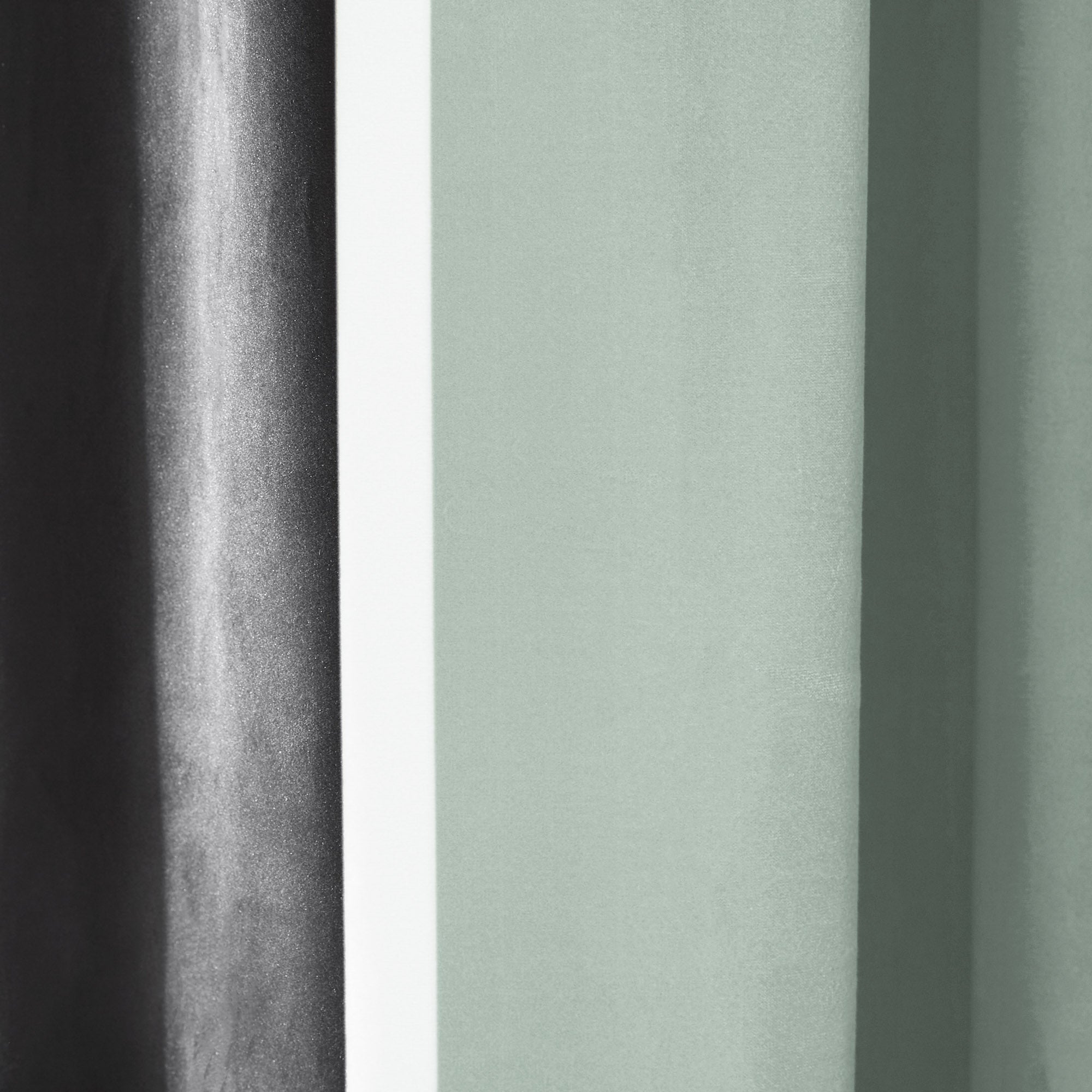 Rideau à oeillets noirs VASCO céladon