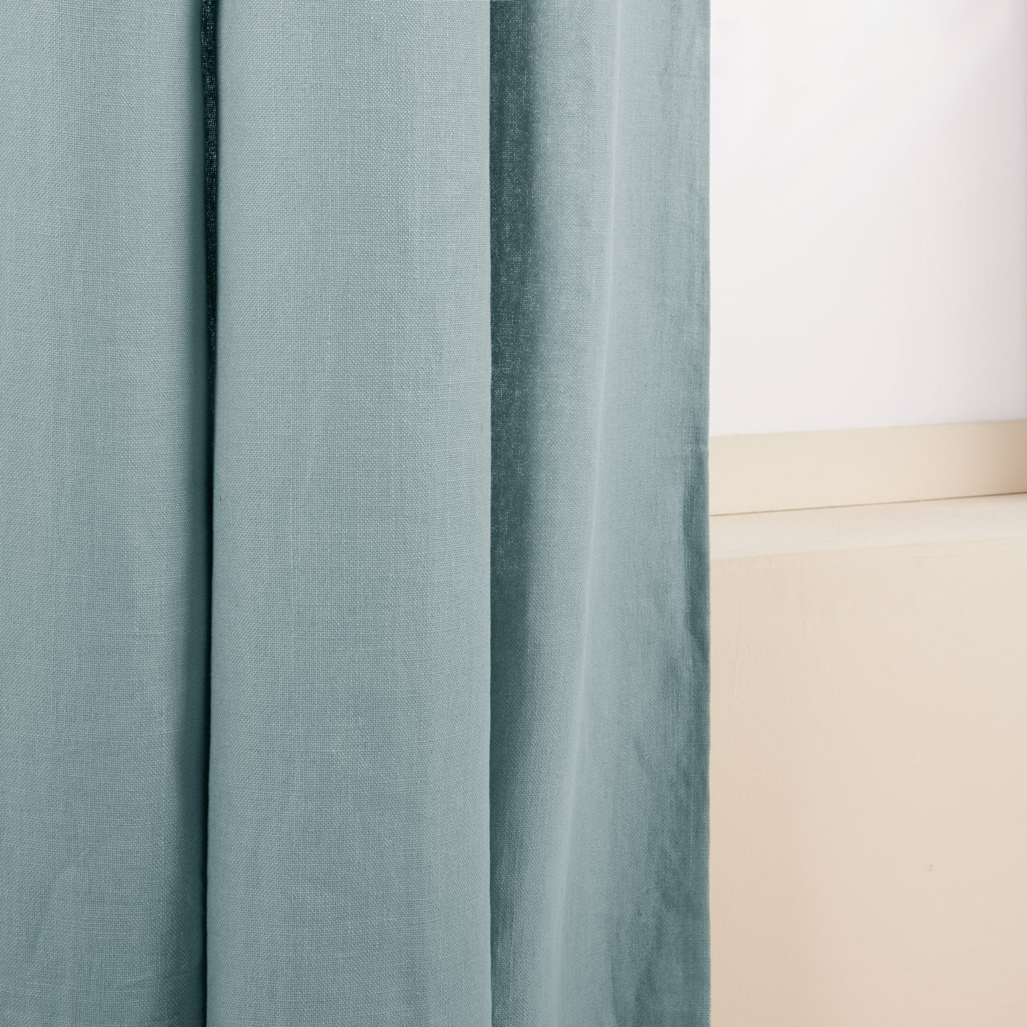 Rideau à oeillets AUBIN vert de gris