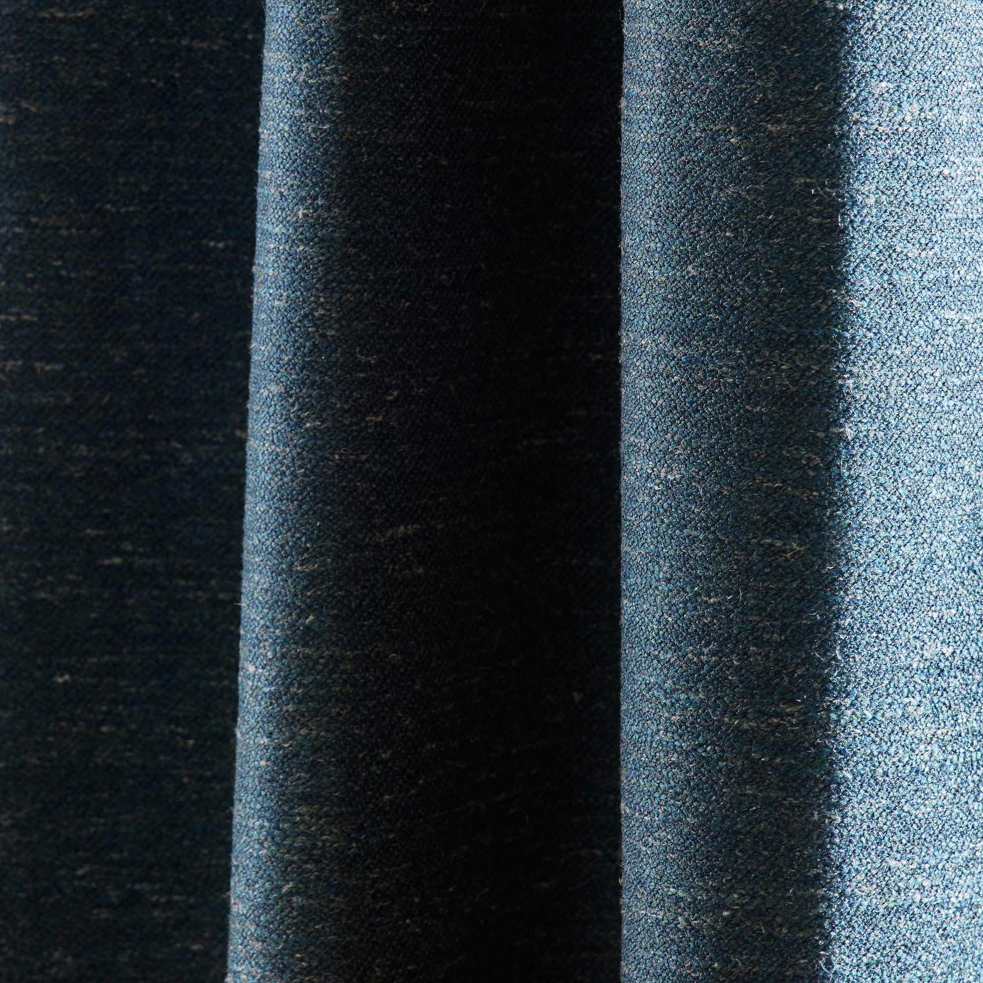 Rideau à oeillets ORSSO pétrole chiné