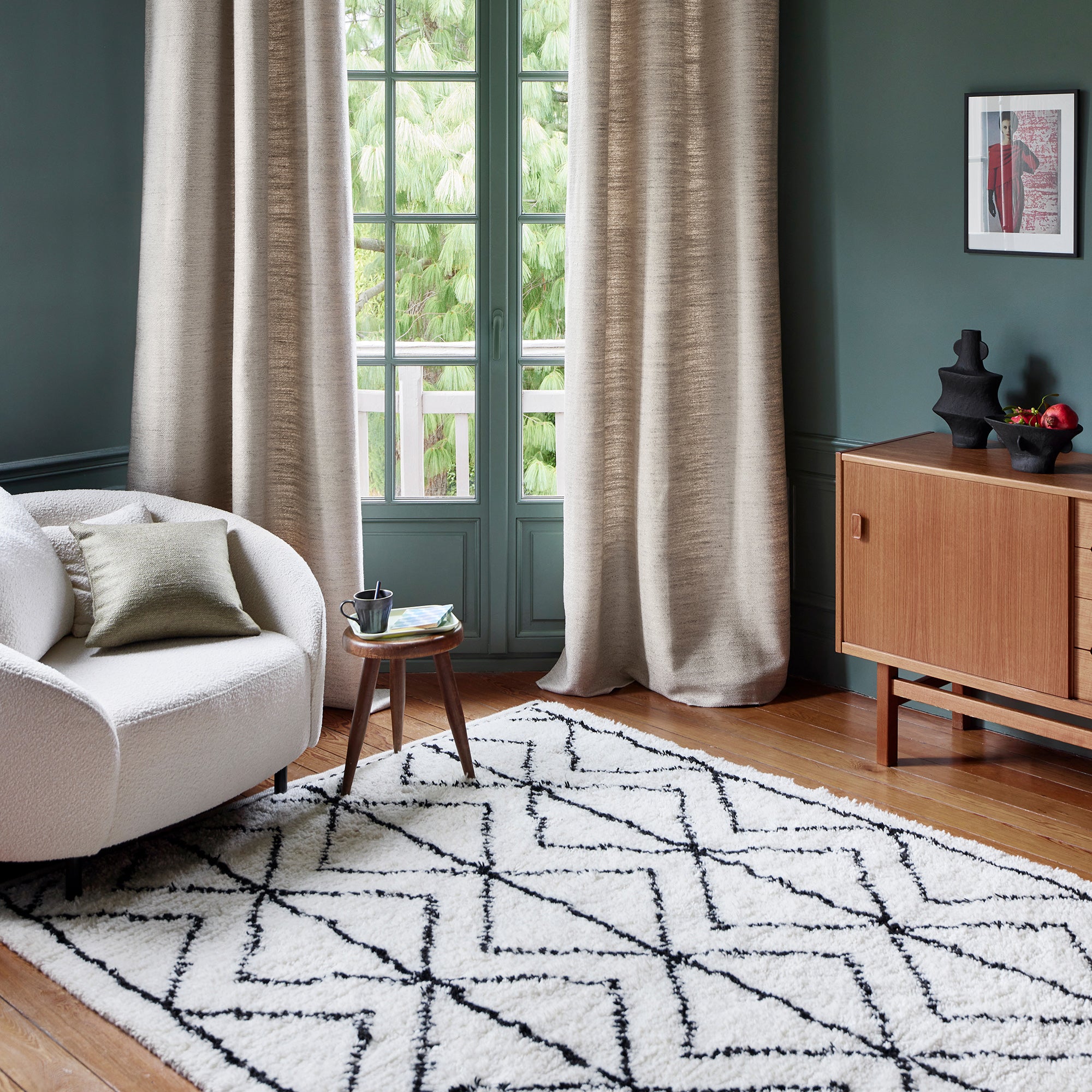 Rideau à oeillets ORSSO calcaire