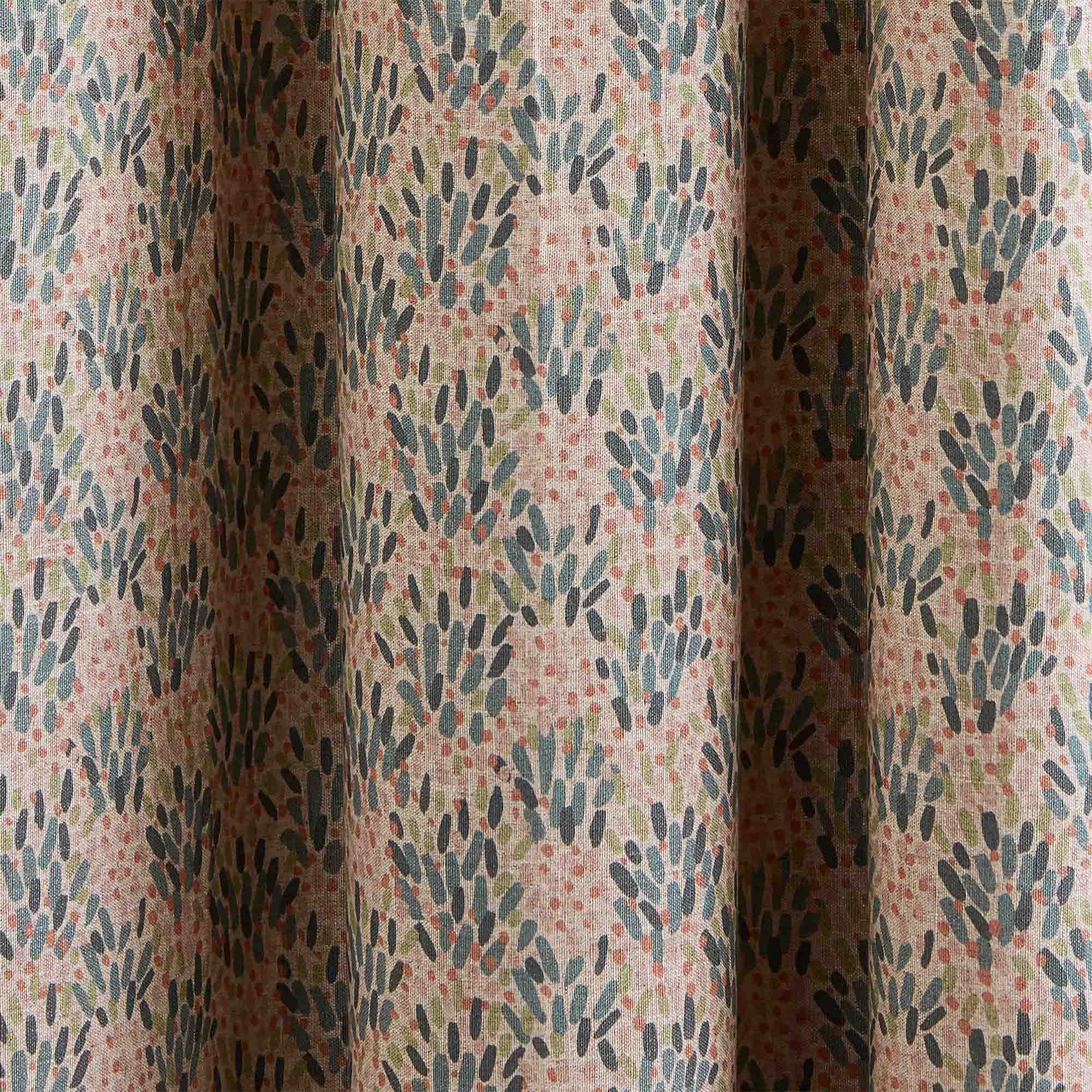 Rideau à oeillets SIDONY taupe multicolore