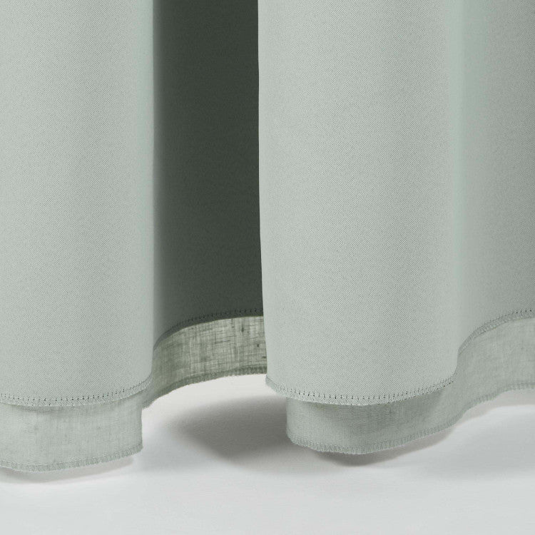 Rideau oeillets doublé occultant CARLINA tilleul