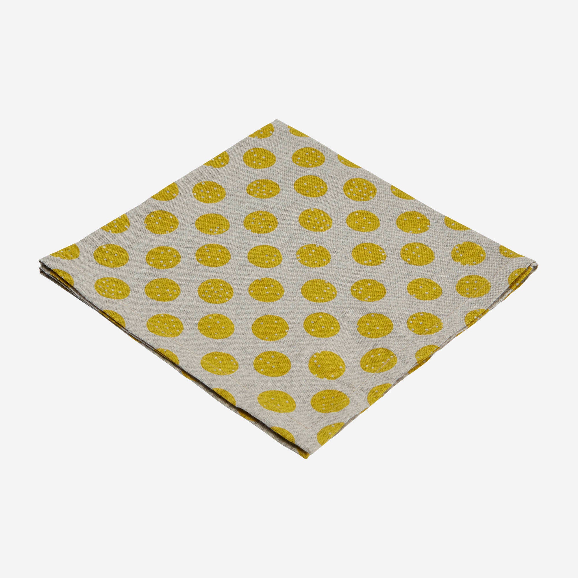 Serviette de table SUZY naturel et jaune