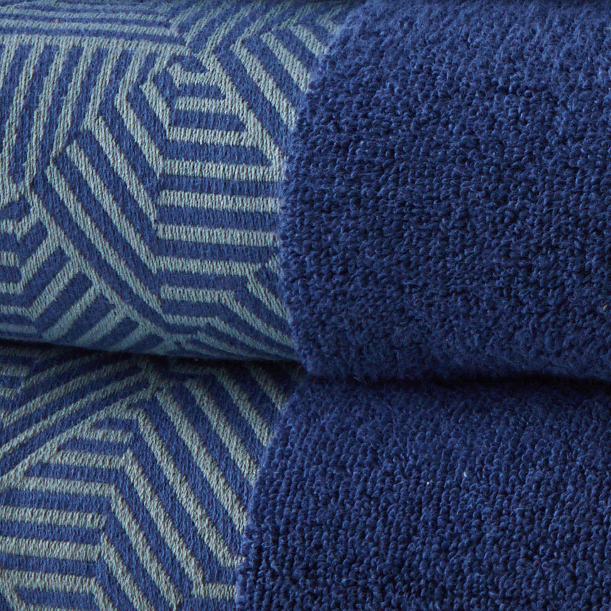 Serviette de toilette THEOREME bleu et vert