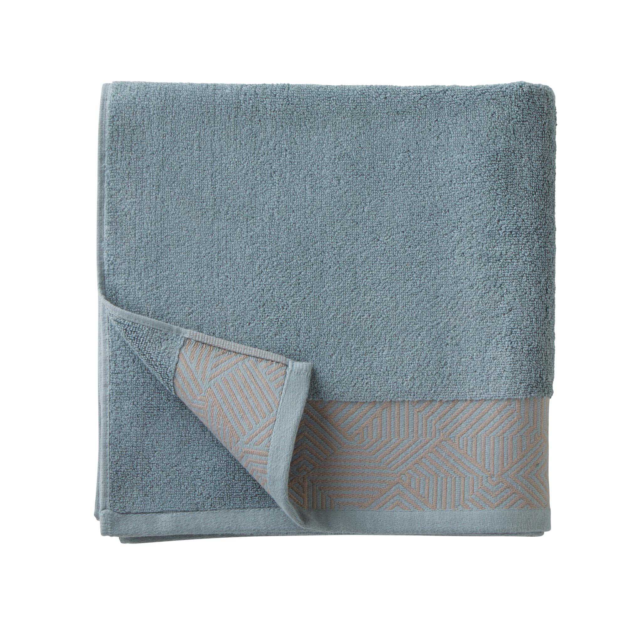 Serviette de toilette THEOREME vert et beige