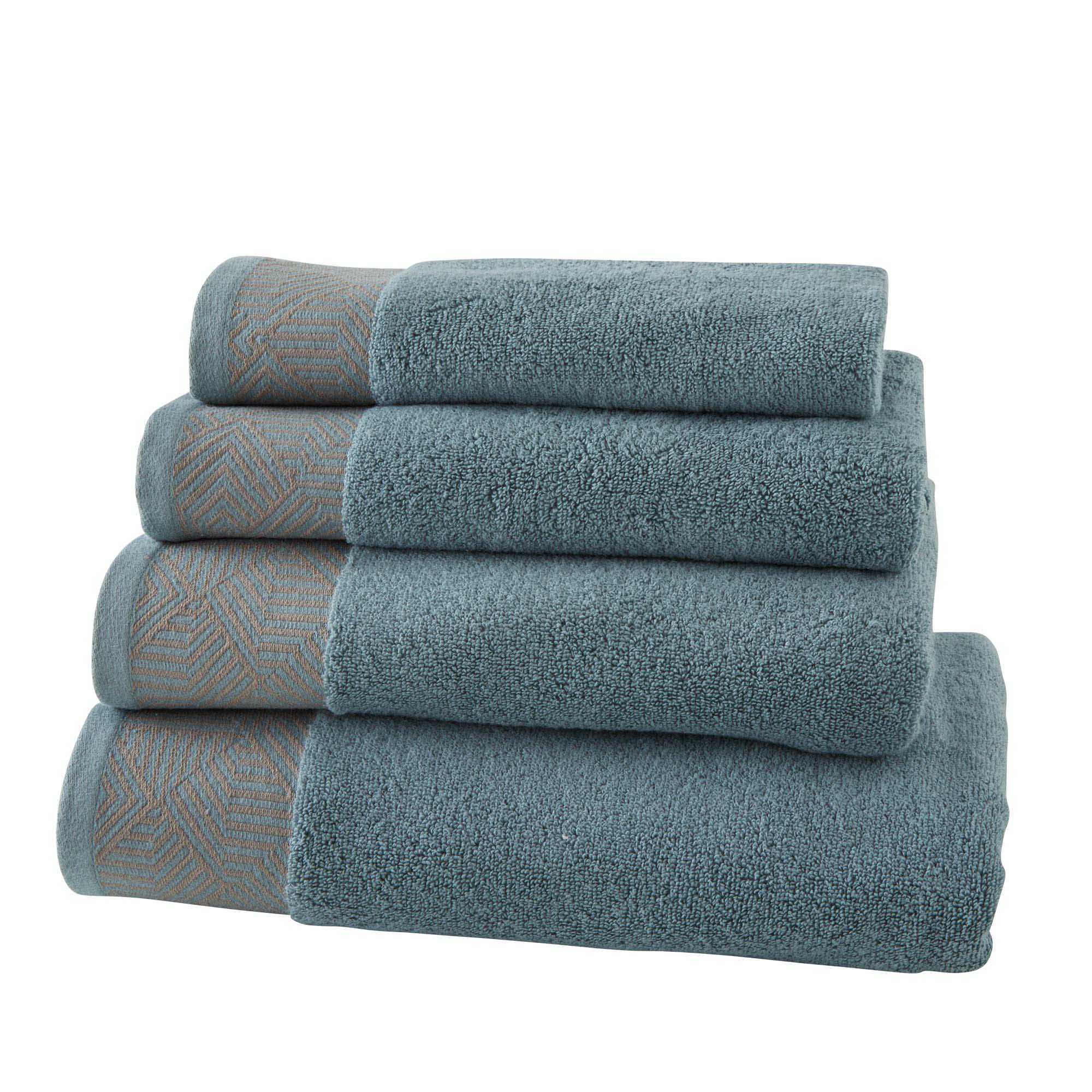 Serviette de toilette THEOREME vert et beige