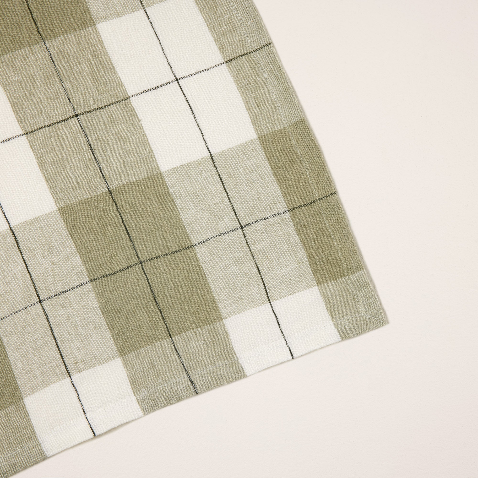 Set de table GREGORY laurier et blanc cassé