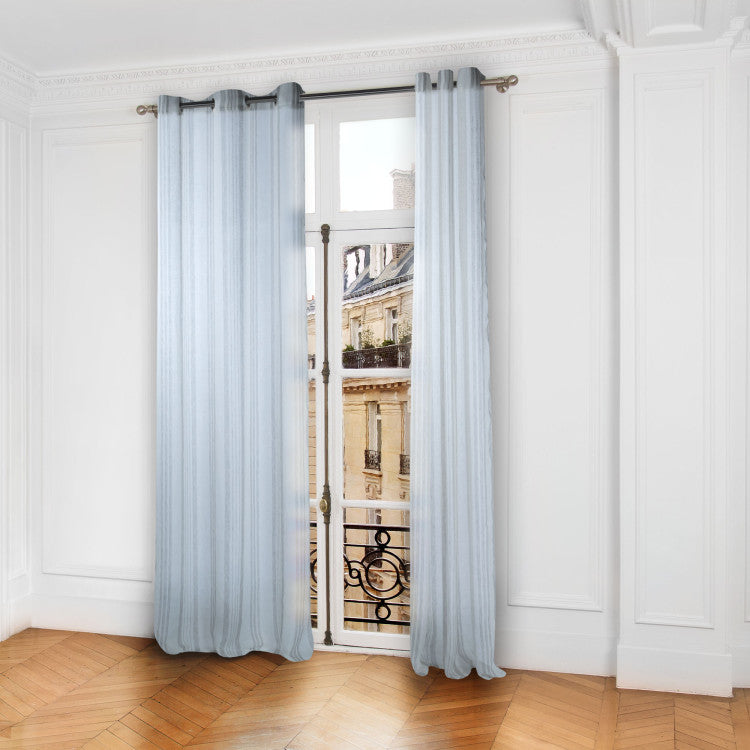 Voilage à galon fronceur BRISBANE gris clair