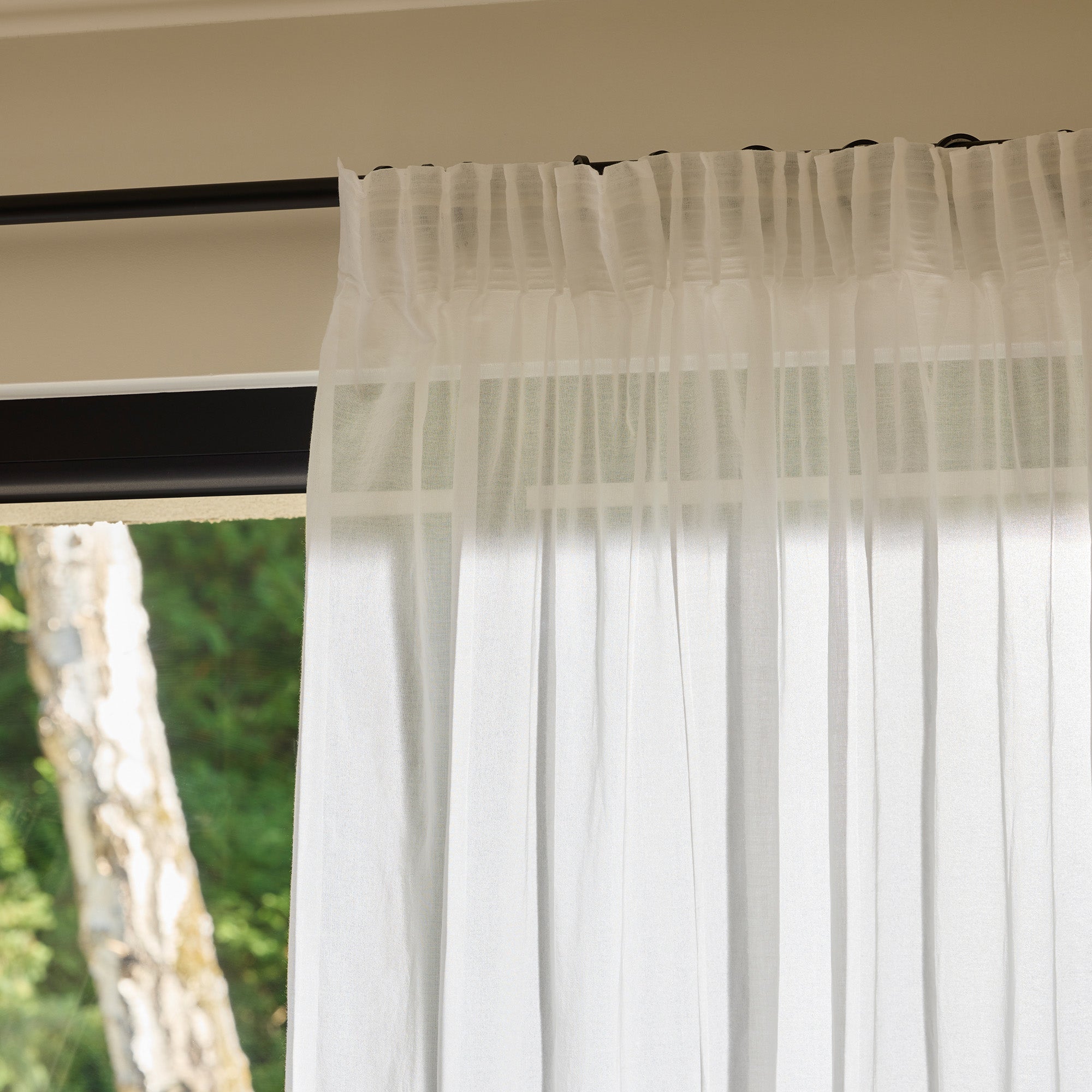 Voilage à galon fronceur KEA blanc optique