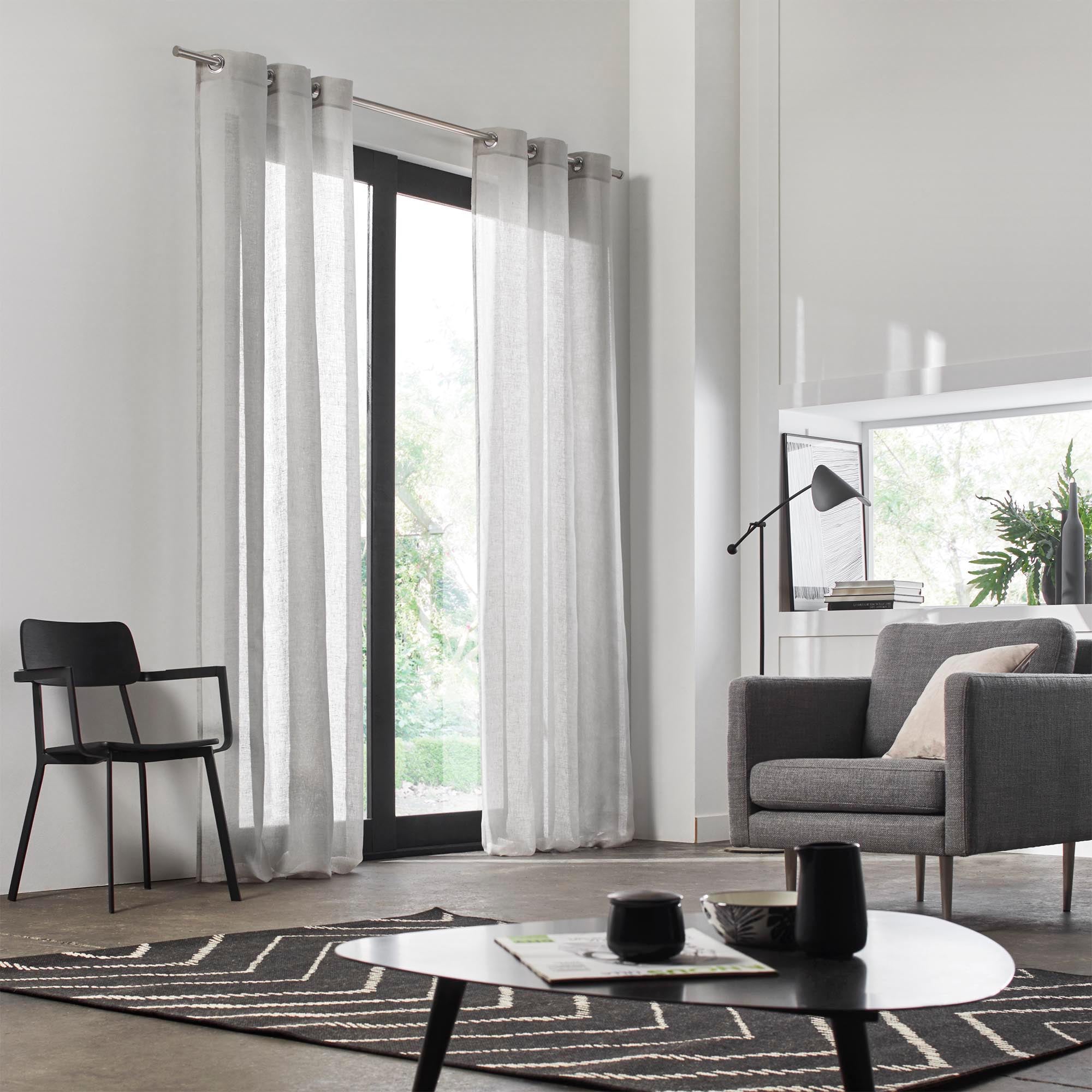 Voilage à oeillets SHADOW brume