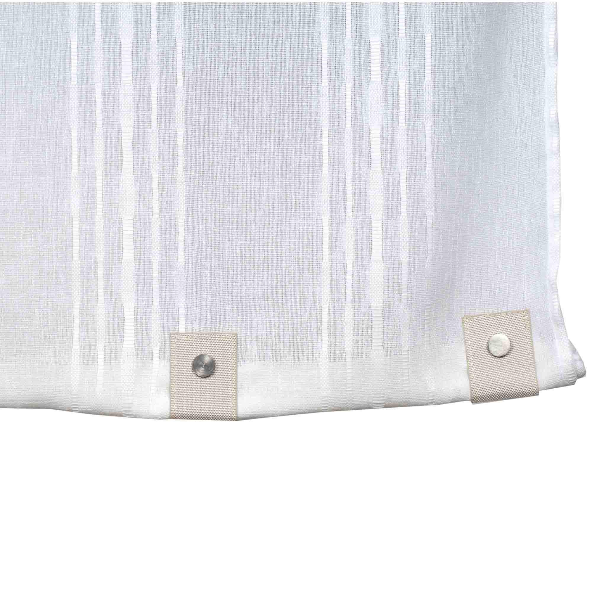 Voilage de vitrages MYKONOS blanc