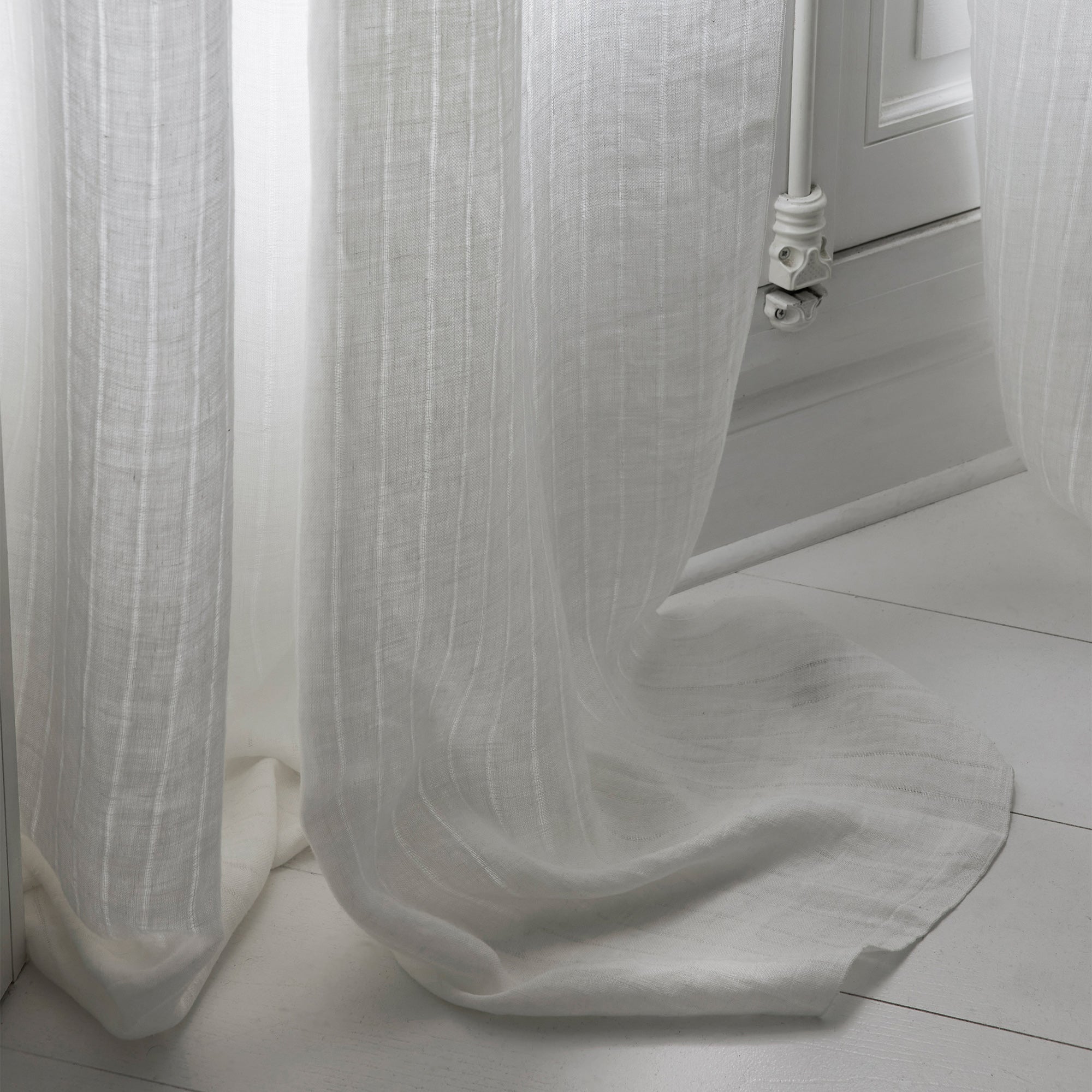 Voilage panneau ALIKI blanc nature