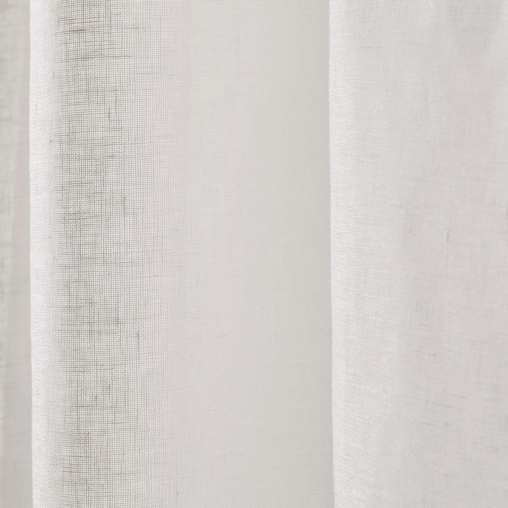 Voilage panneau SHADOW blanc pur et bourdon ivoire | mobile_slider