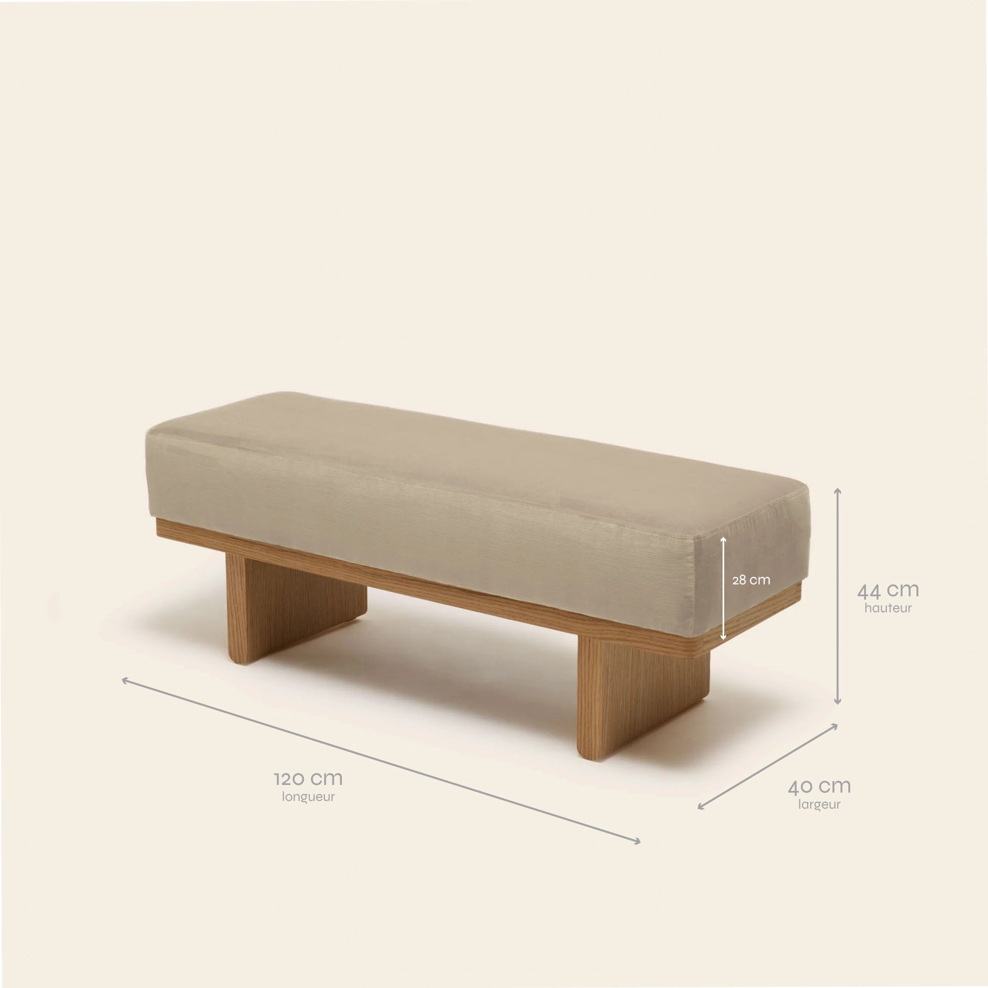 ANCA dalila bench chic beige