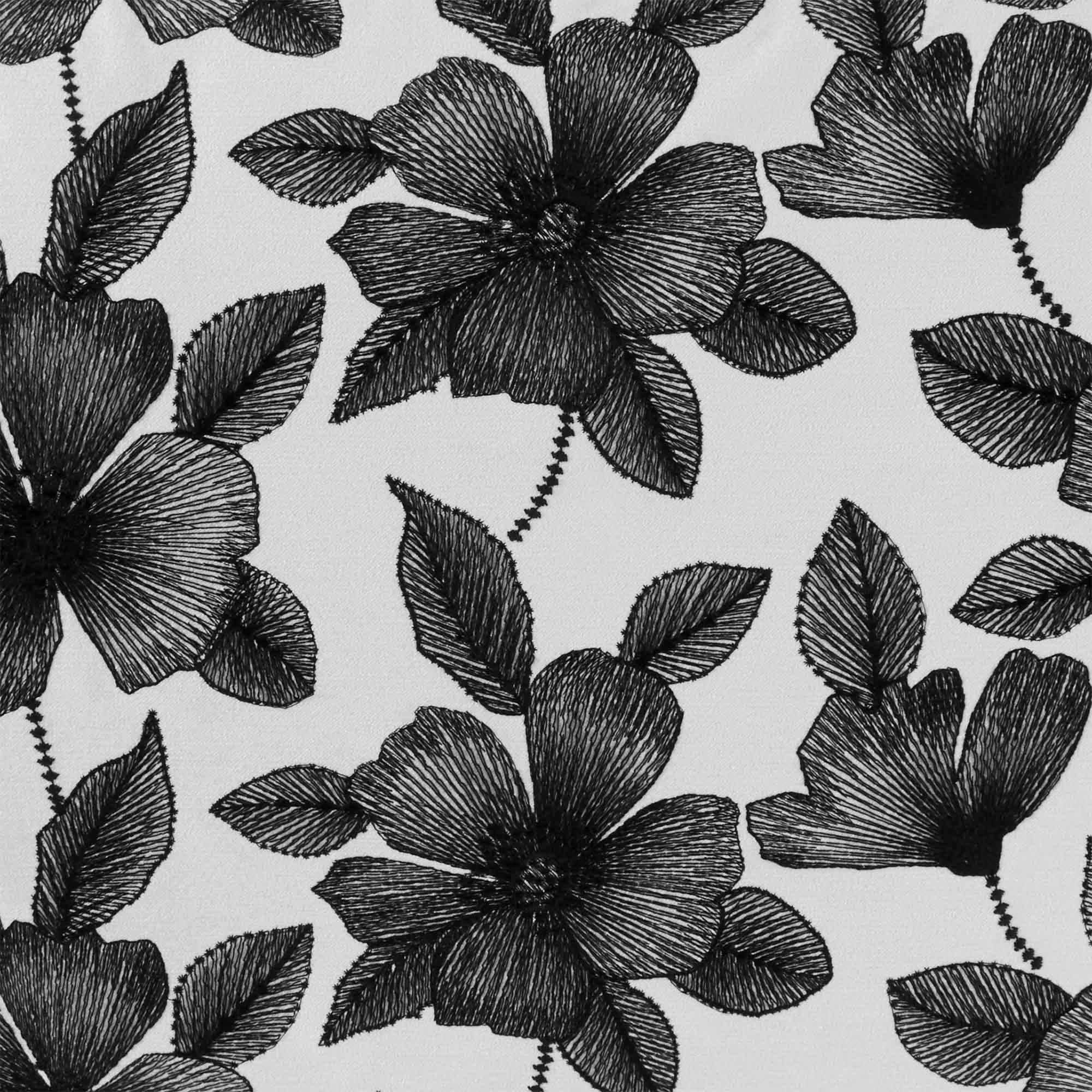 Housse de coussin ORNELLA Blanc et noir