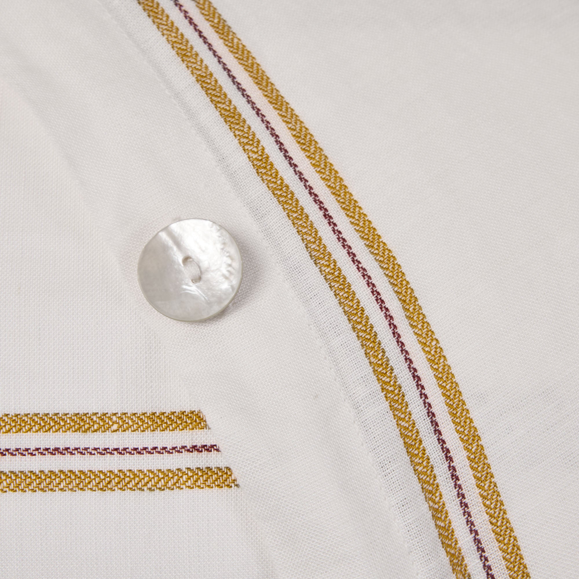 Parure de lit UGOLIN blanc rayé moutarde