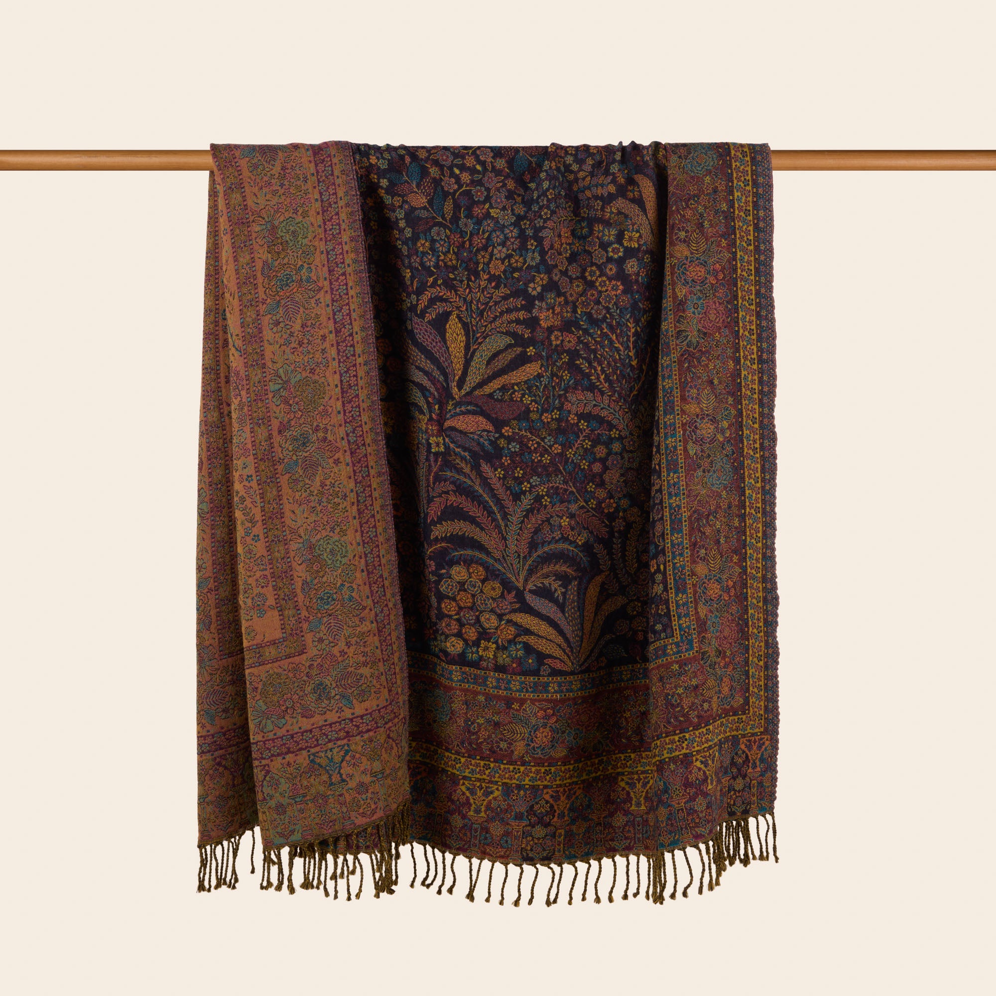 Plaid MAGDI noir et multicolore