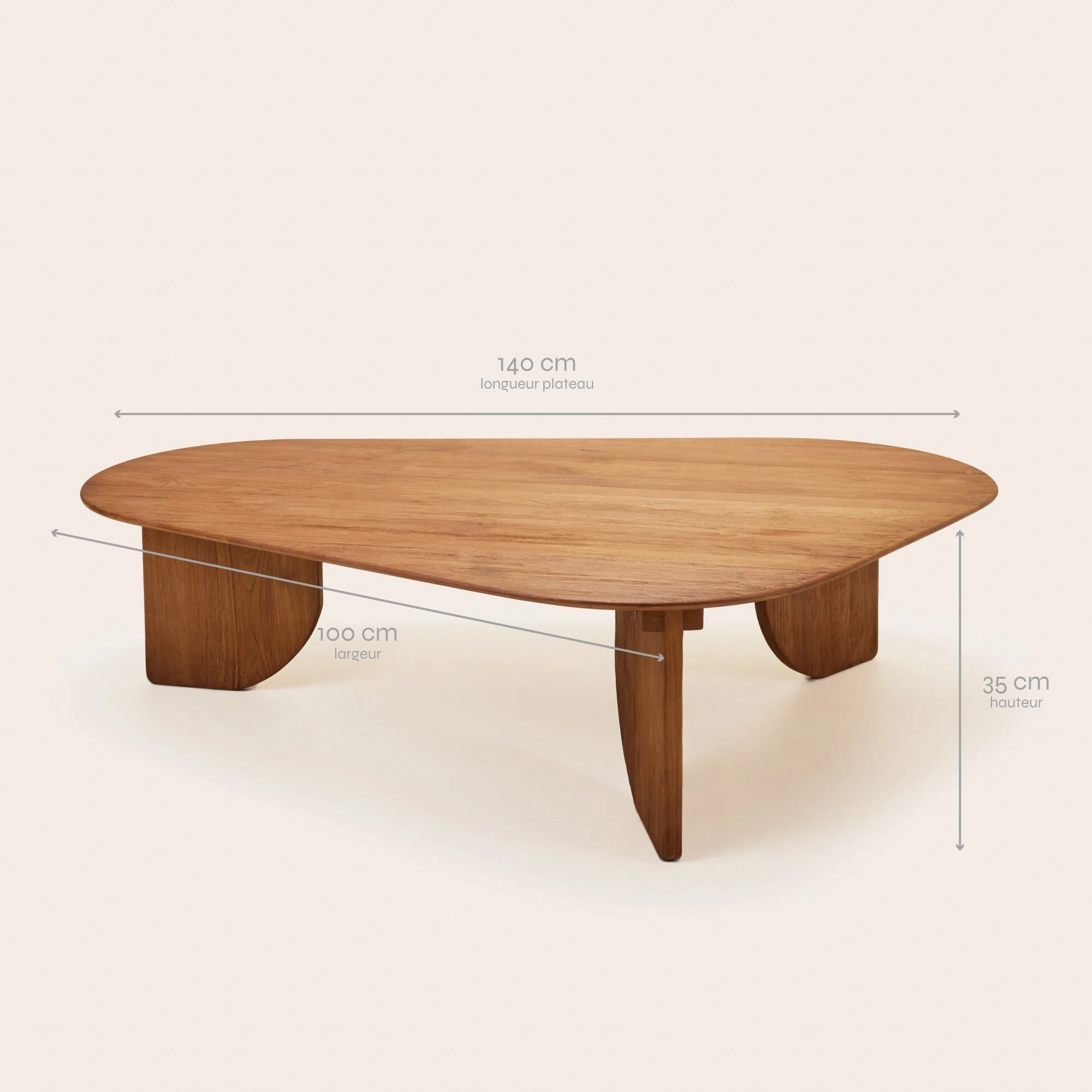 Tavolino in teak riciclato POLHA