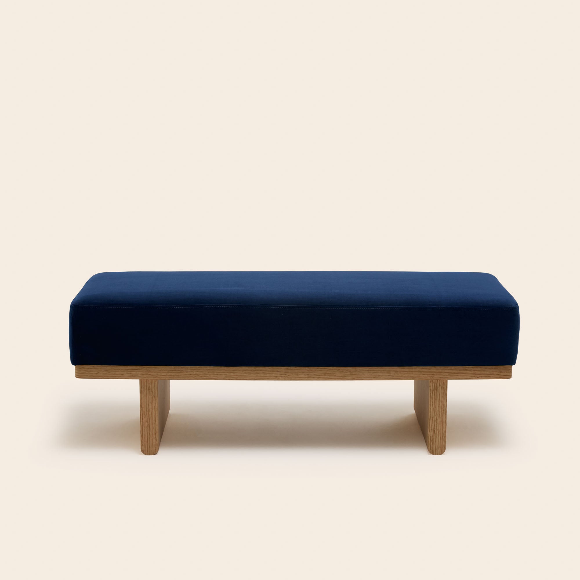 Banc ANCA velours bleu nuit