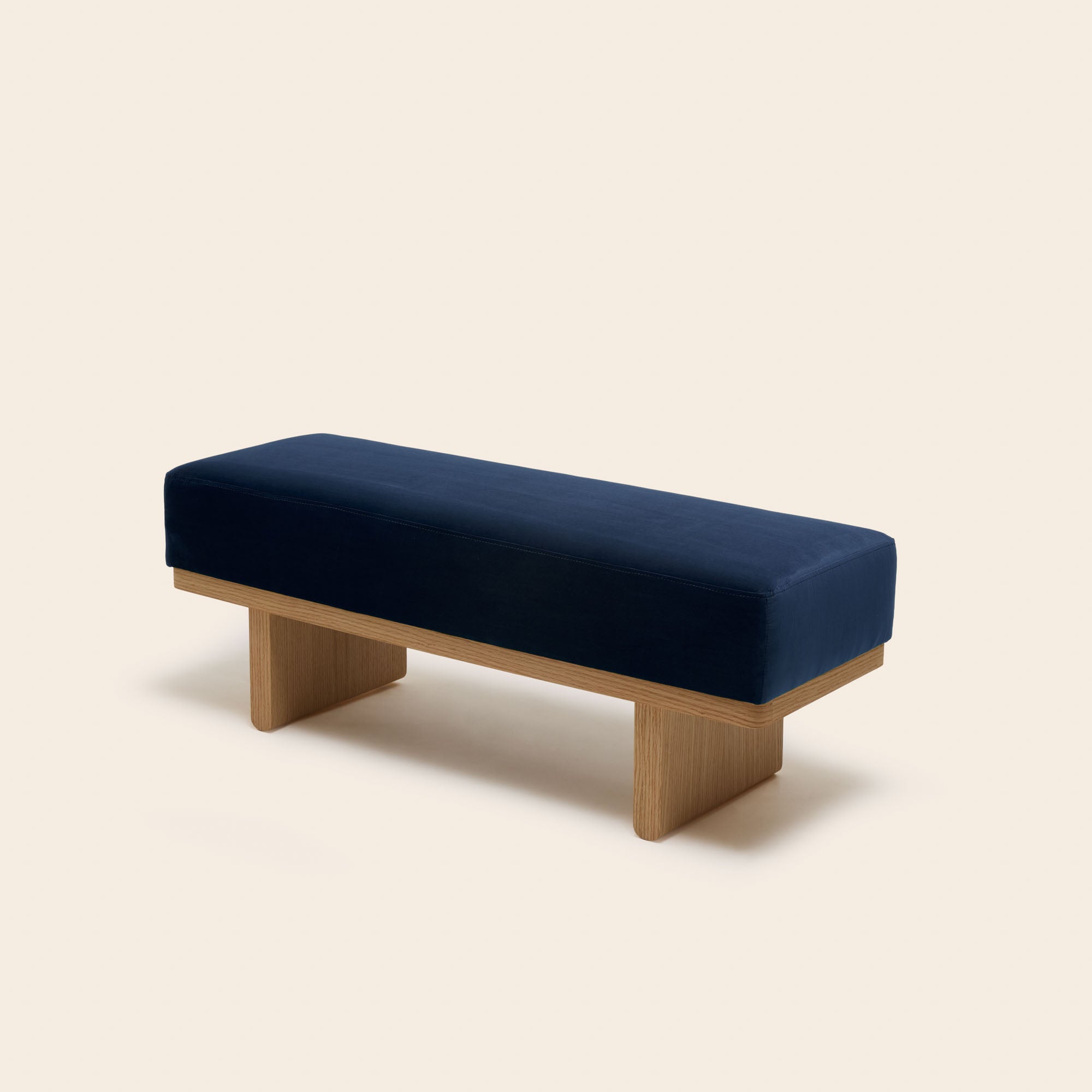 Banc ANCA velours bleu nuit