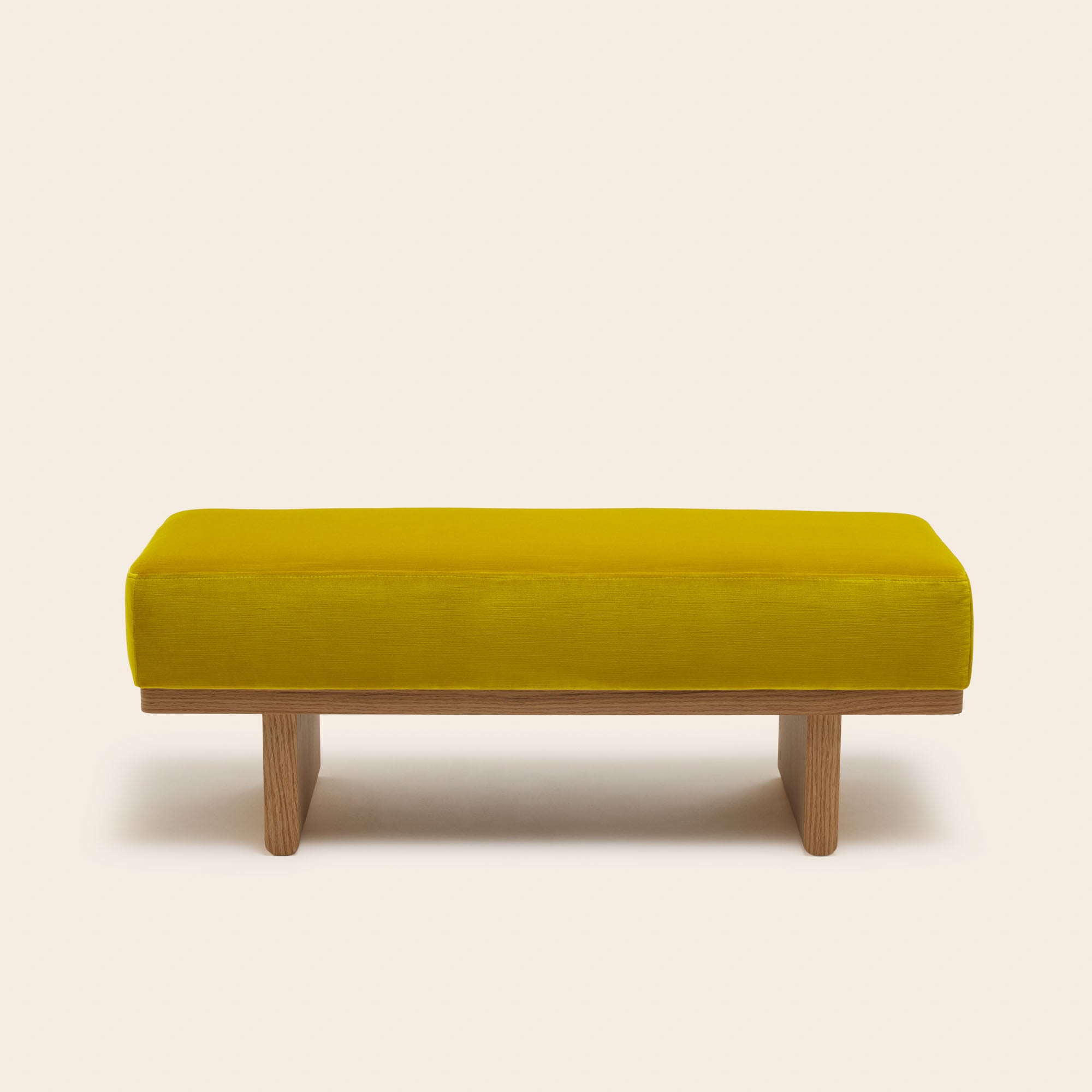 Banc ANCA velours jaune sulfure