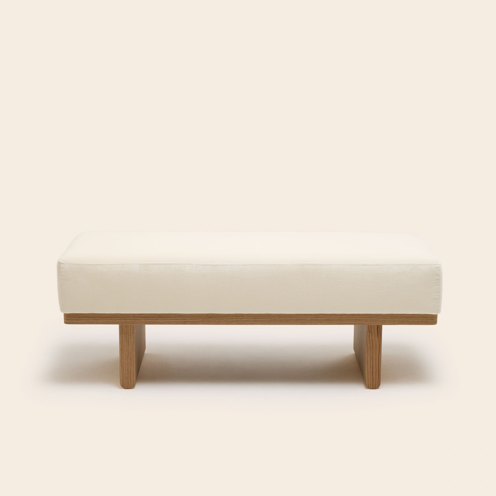 Banc ANCA velours ivoire