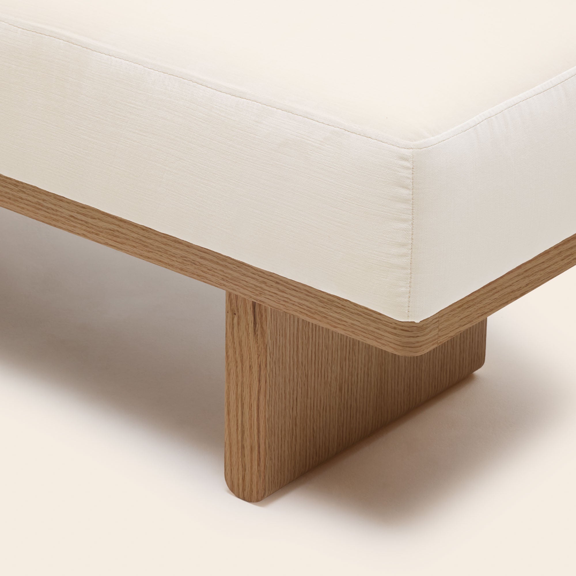 Banc ANCA velours ivoire