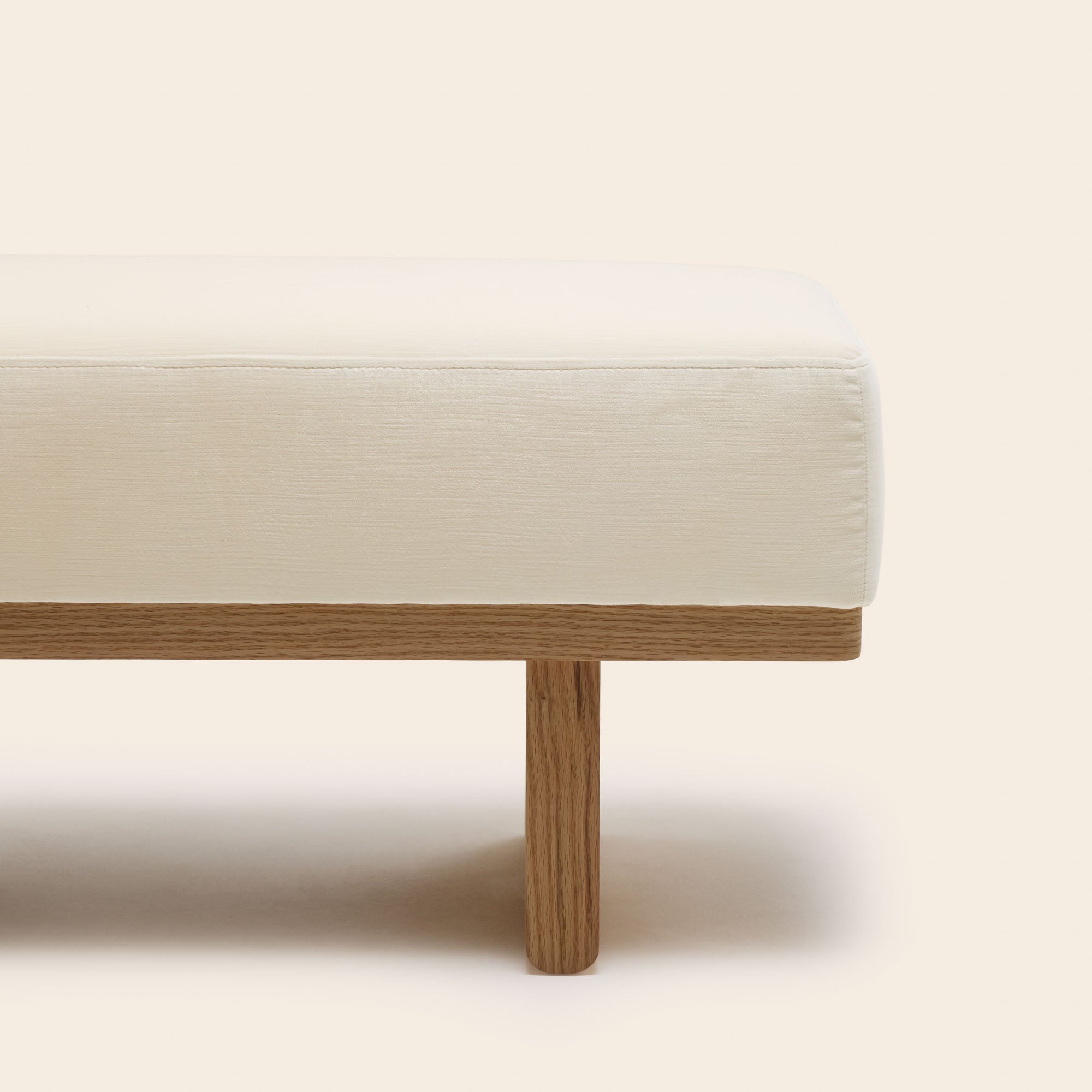 Banc ANCA velours ivoire