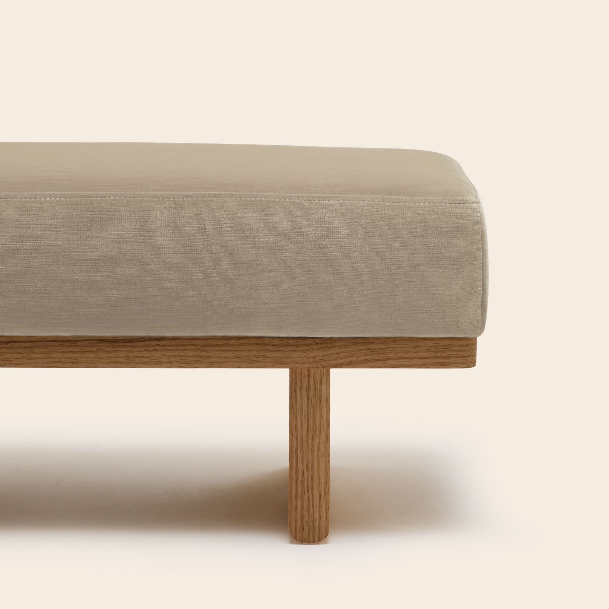 Banc ANCA velours beige chic