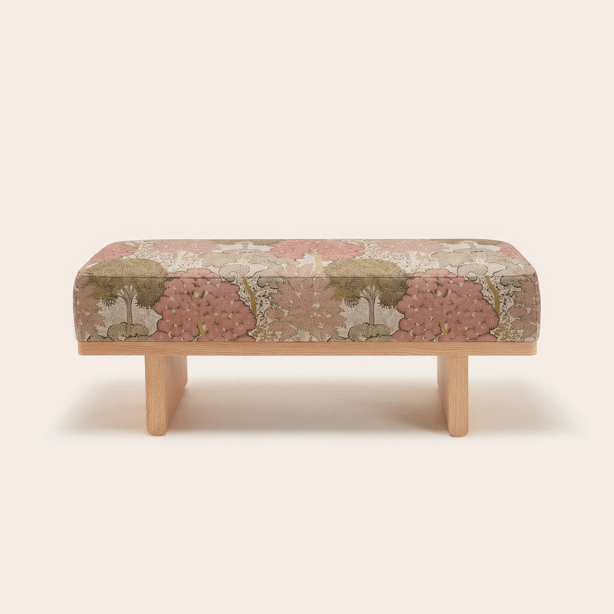 Banc ANCA alisia naturel et rose orangé