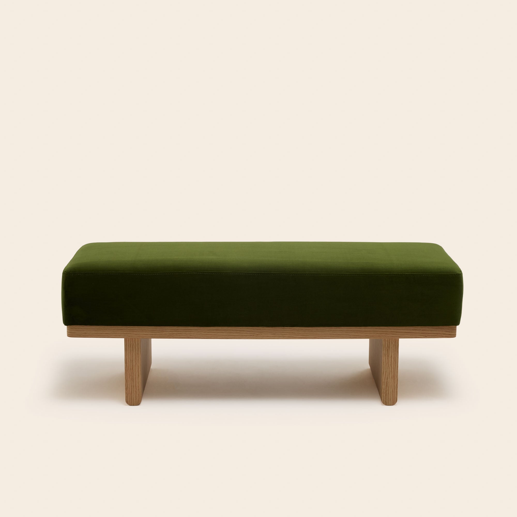Banc ANCA velours vert olive