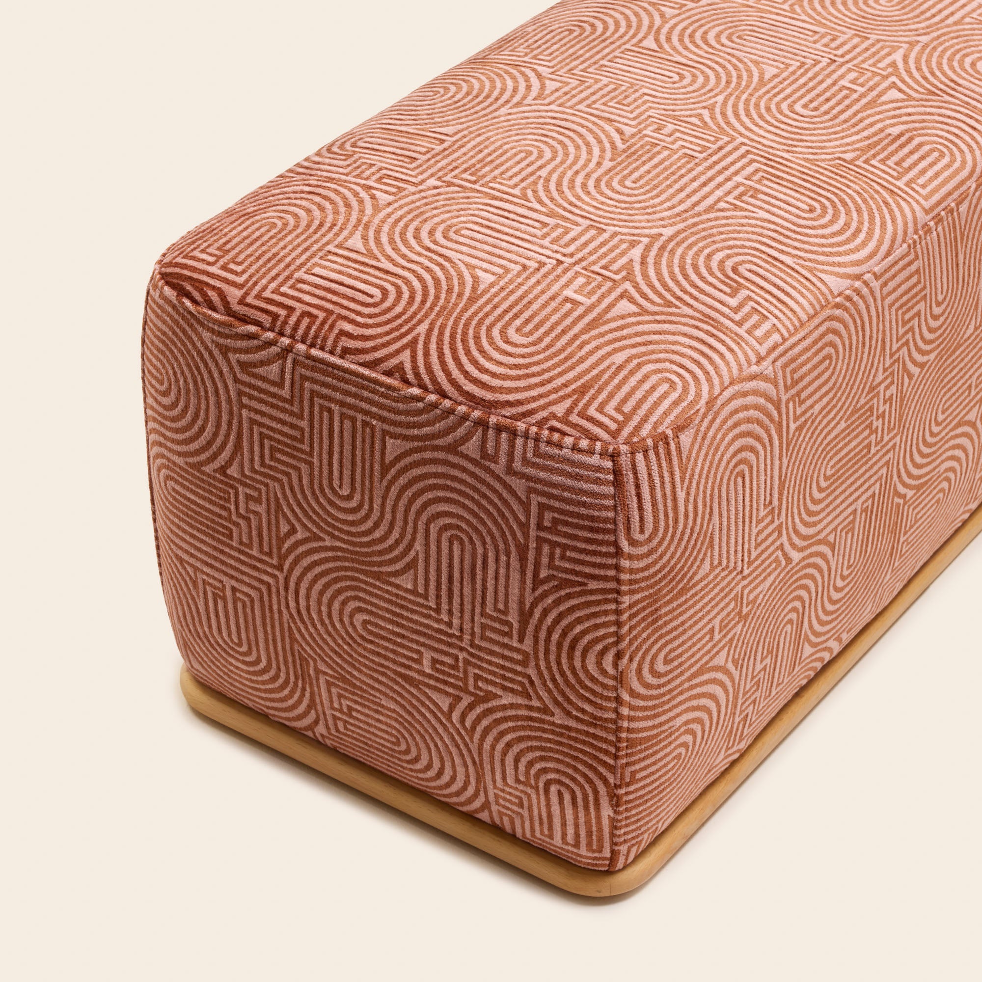 Banc ARNEL klark rose de pêcher caramel