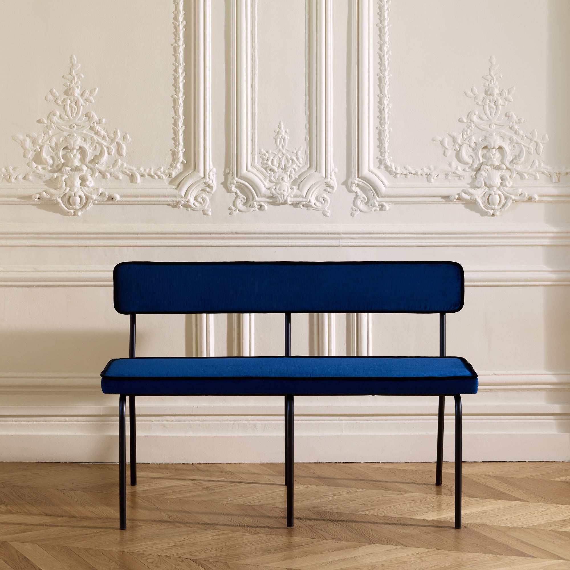 Banc YSABEAU dalila bleu nuit et noir