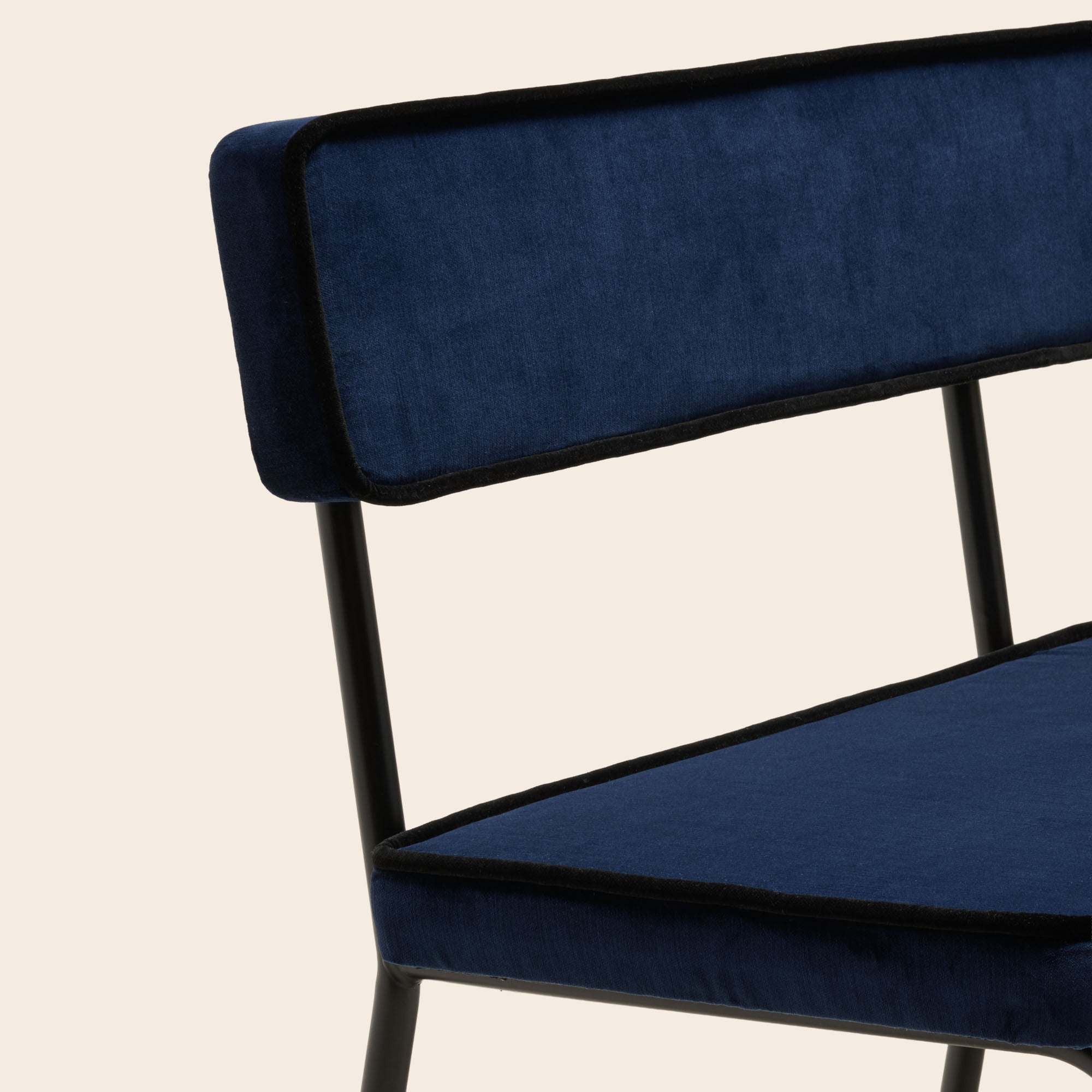 Banc YSABEAU dalila bleu nuit et noir