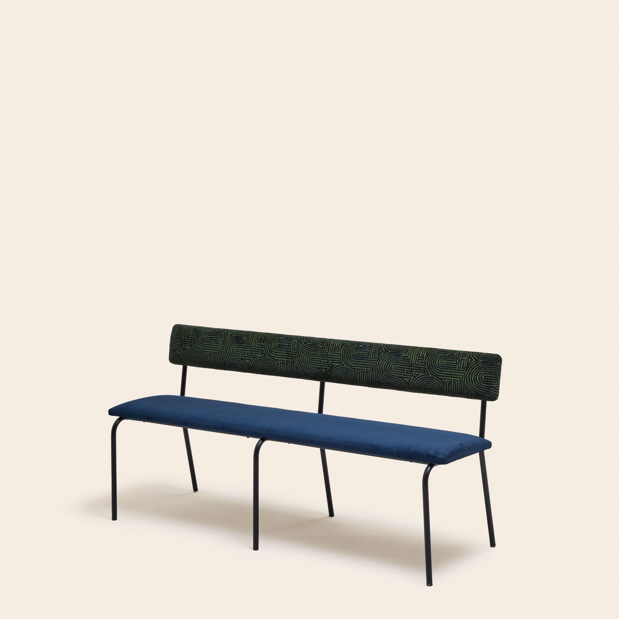 Banc YSABEAU bleu nuit et vert olive