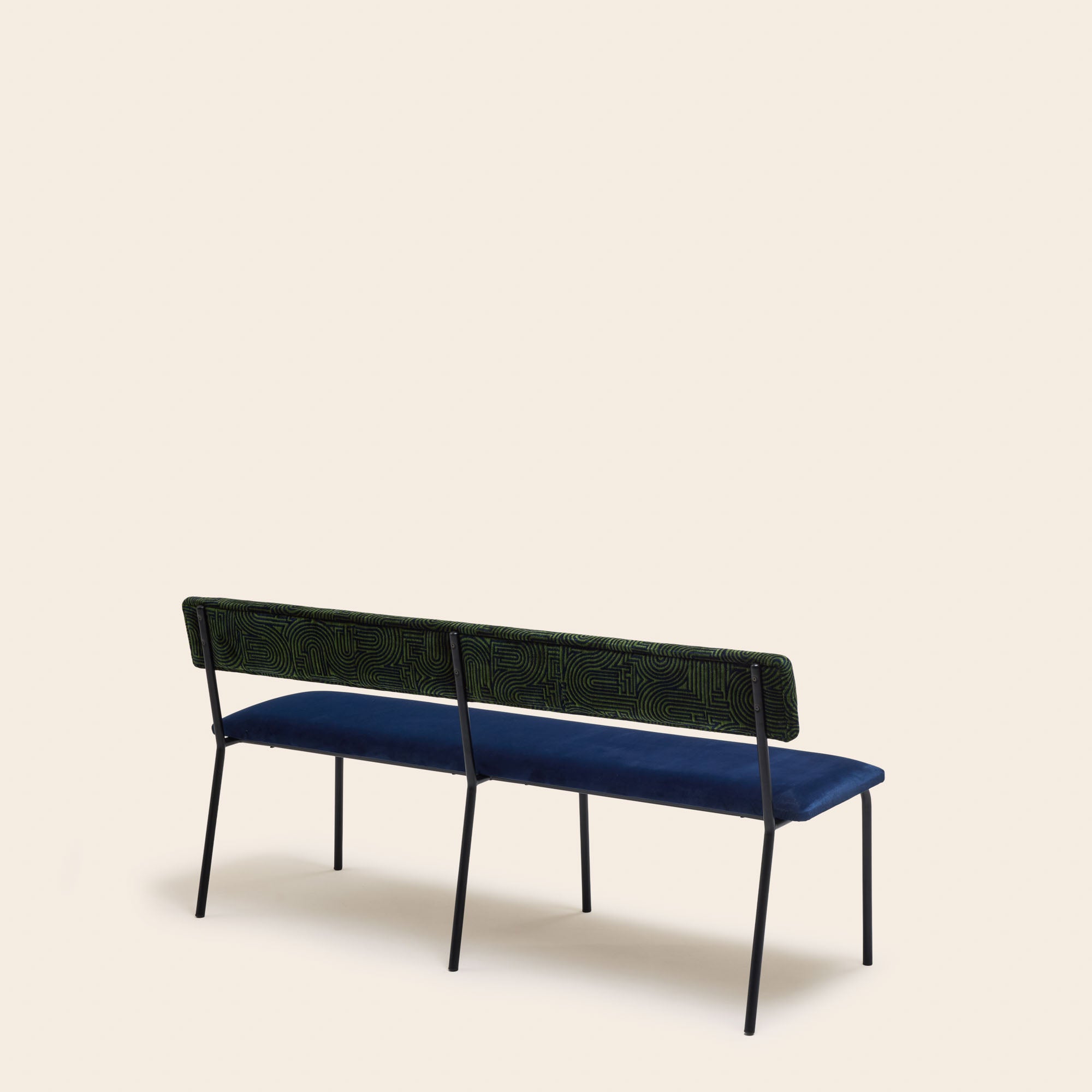 Banc YSABEAU bleu nuit et vert olive