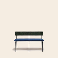 Banc YSABEAU bleu nuit et vert olive
