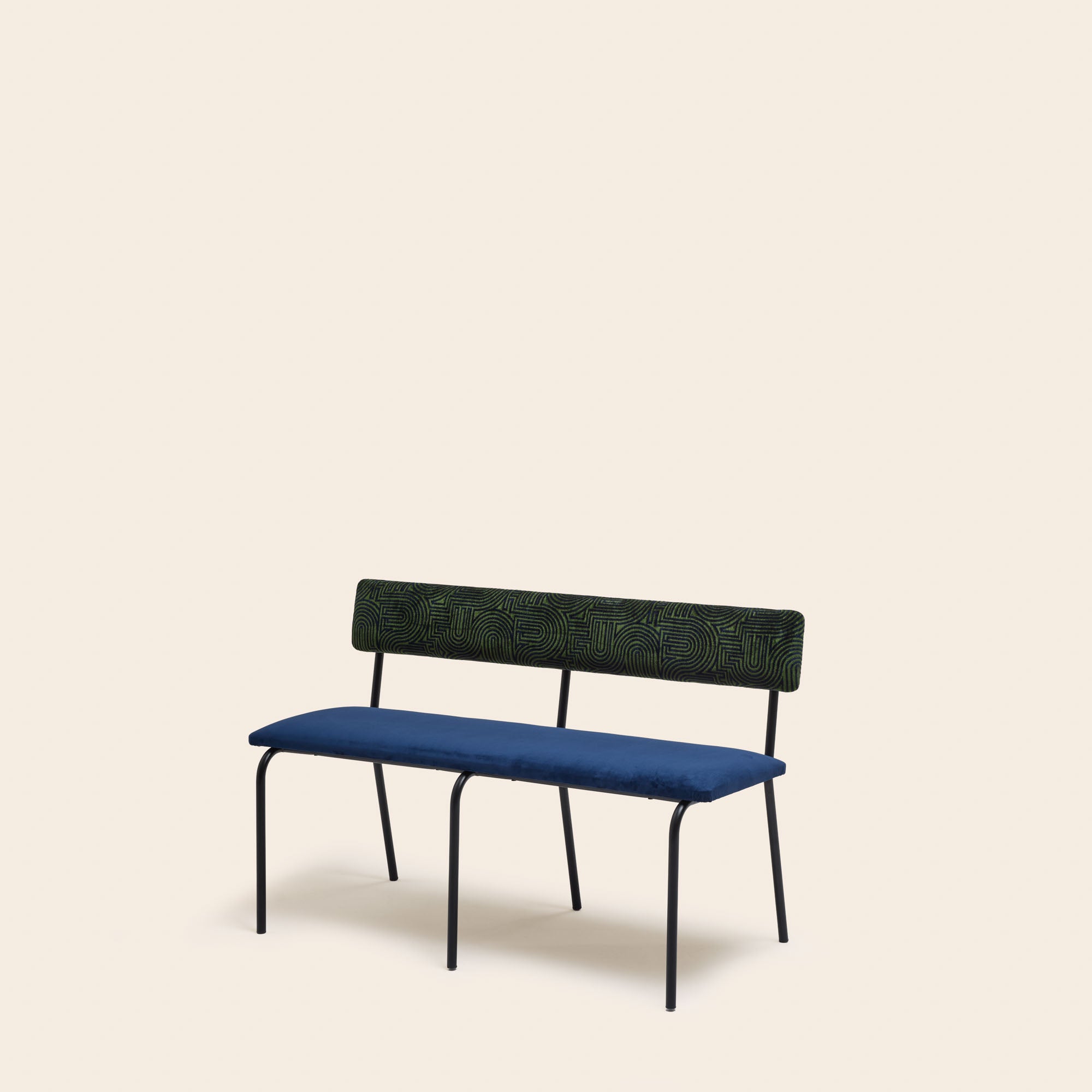 Banc YSABEAU bleu nuit et vert olive