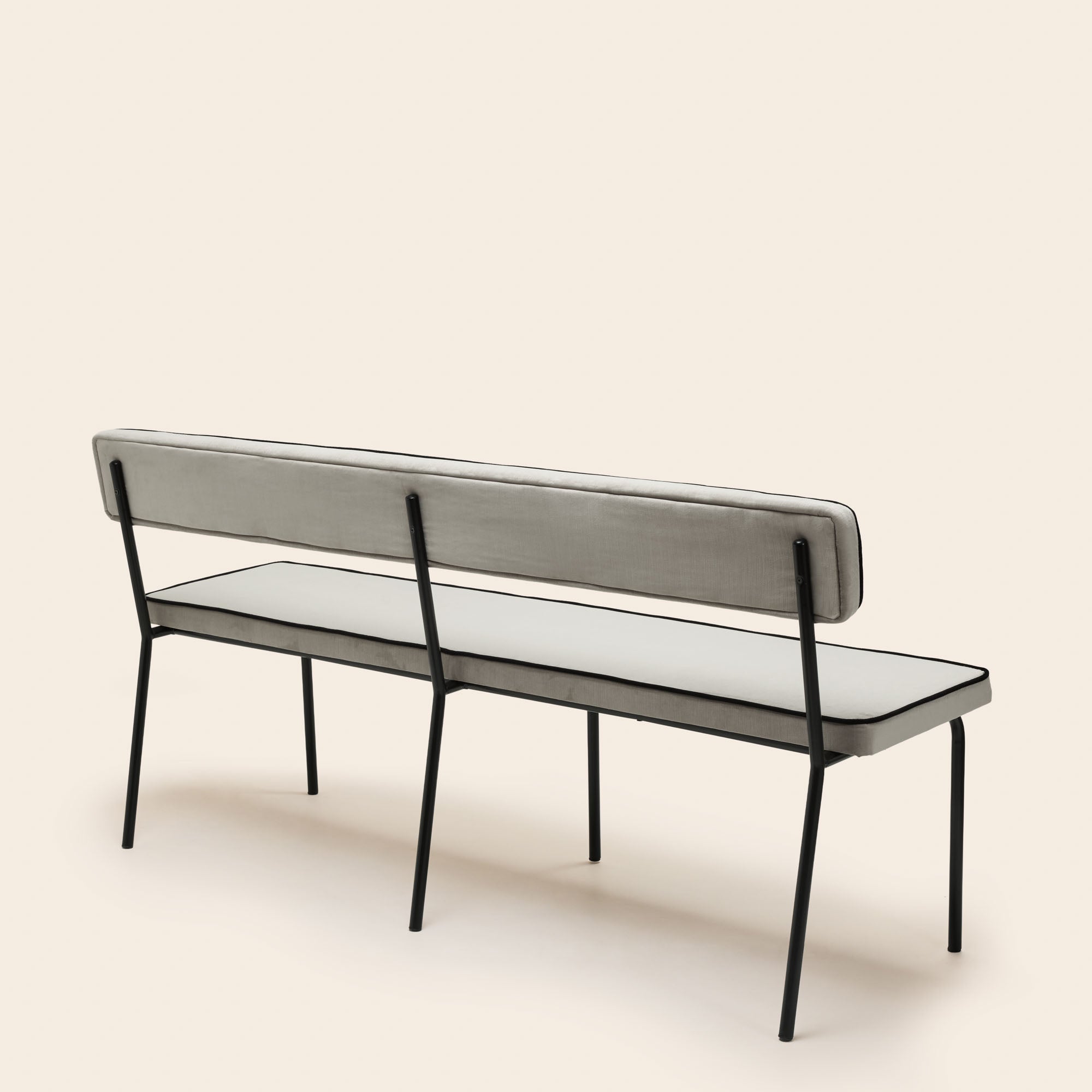Banc YSABEAU dalila gris perle et noir