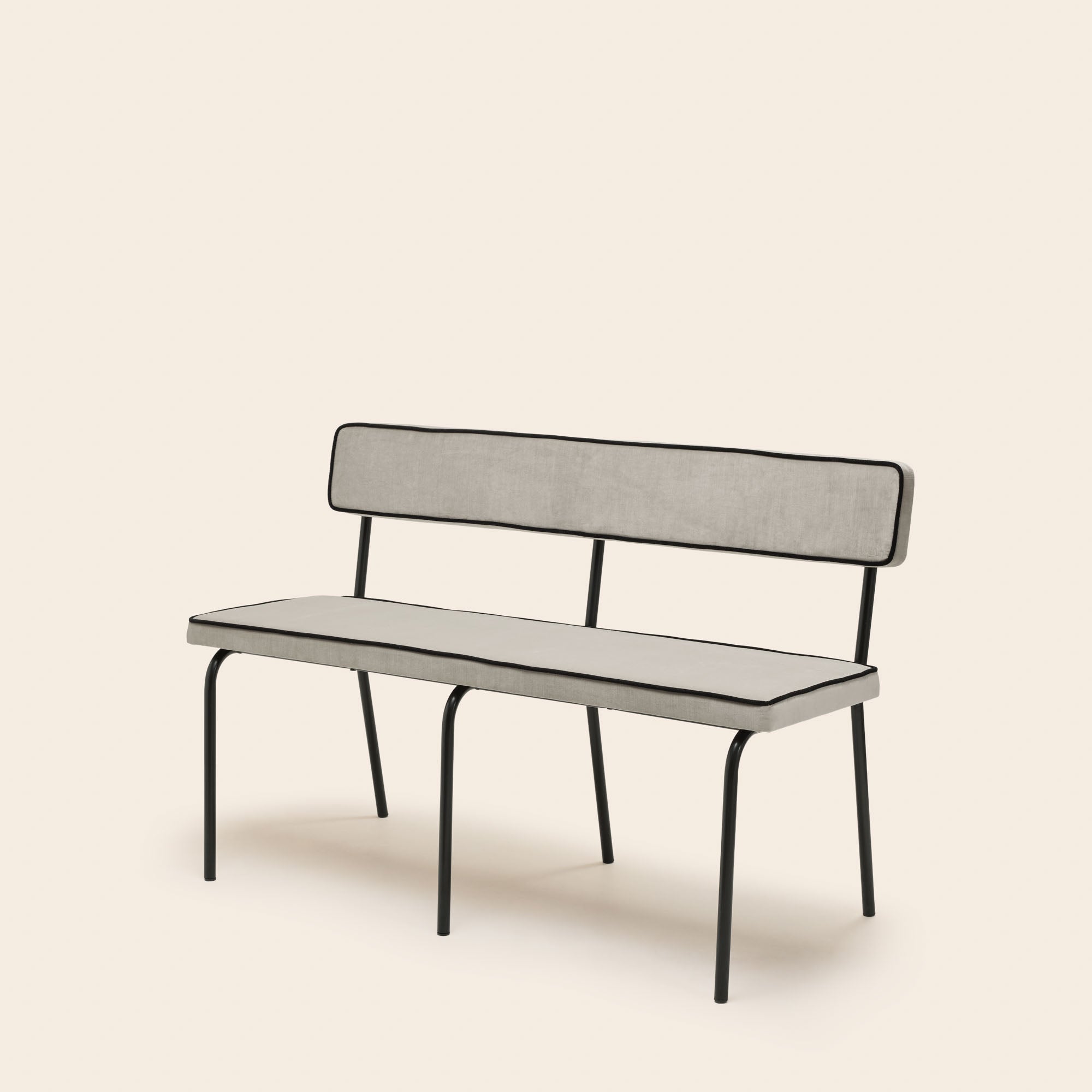 Banc YSABEAU dalila gris perle et noir