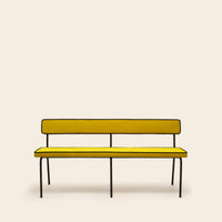 Banc YSABEAU dalila jaune sulfure et noir