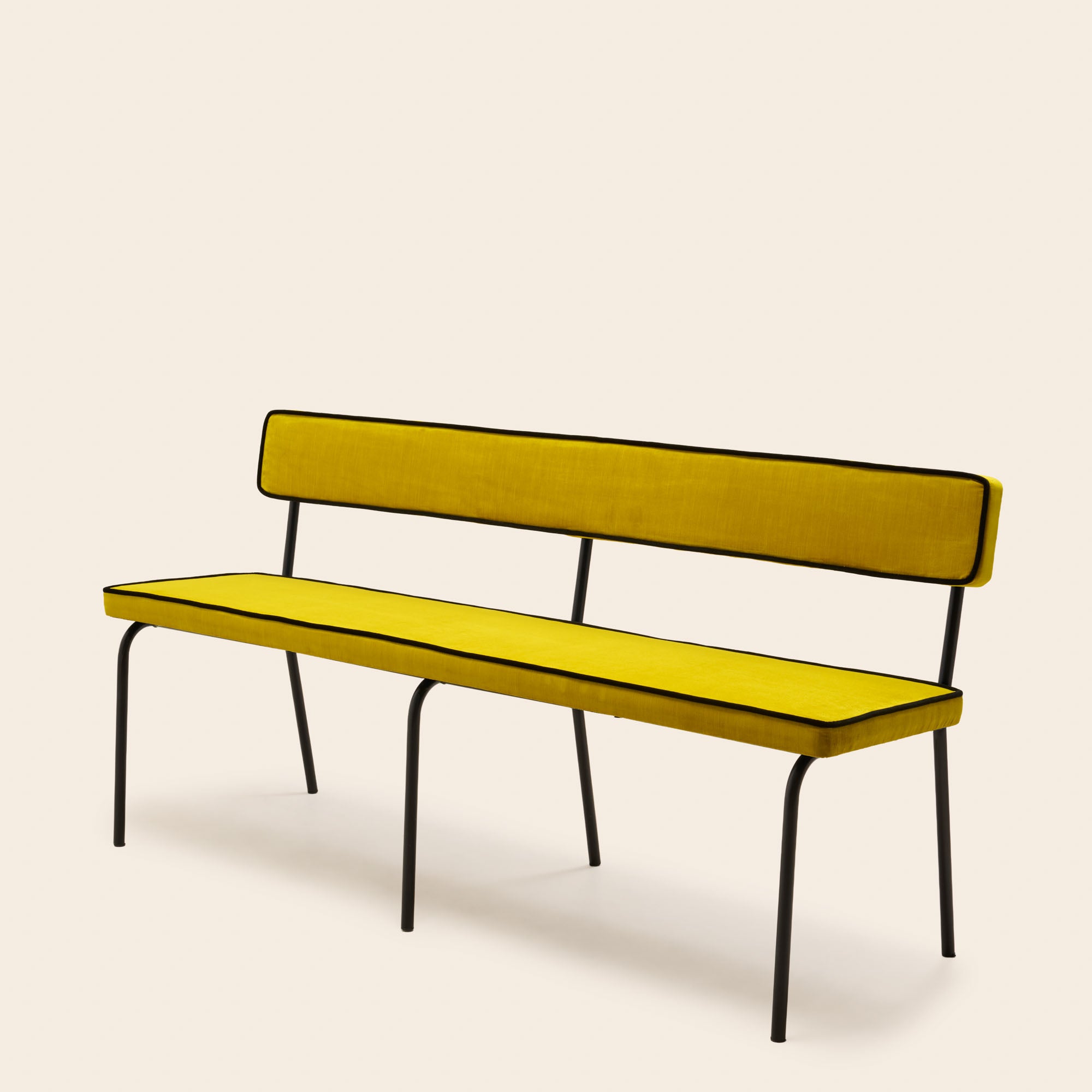 Banc YSABEAU dalila jaune sulfure et noir