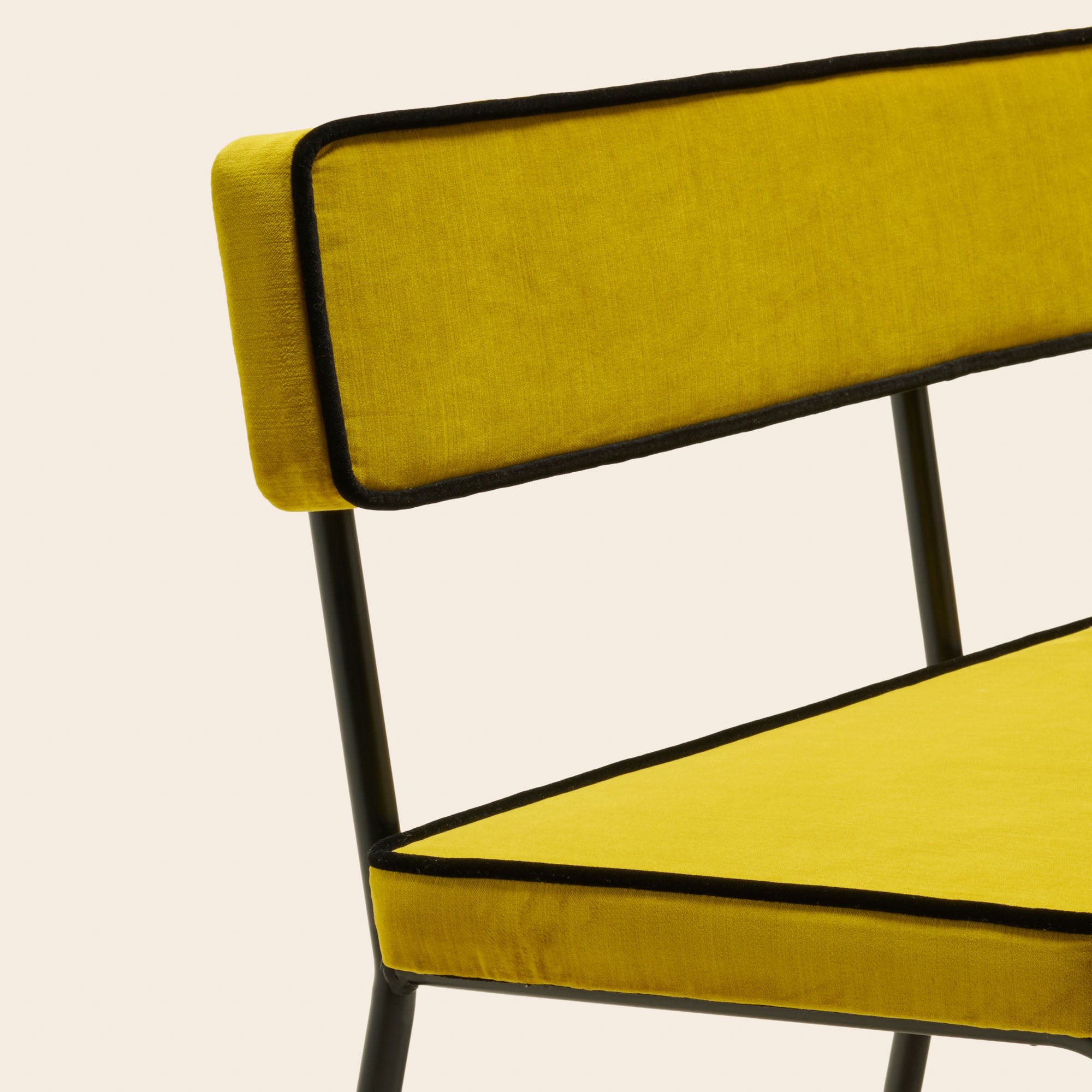 Banc YSABEAU dalila jaune sulfure et noir