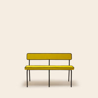 Banc YSABEAU dalila jaune sulfure et noir